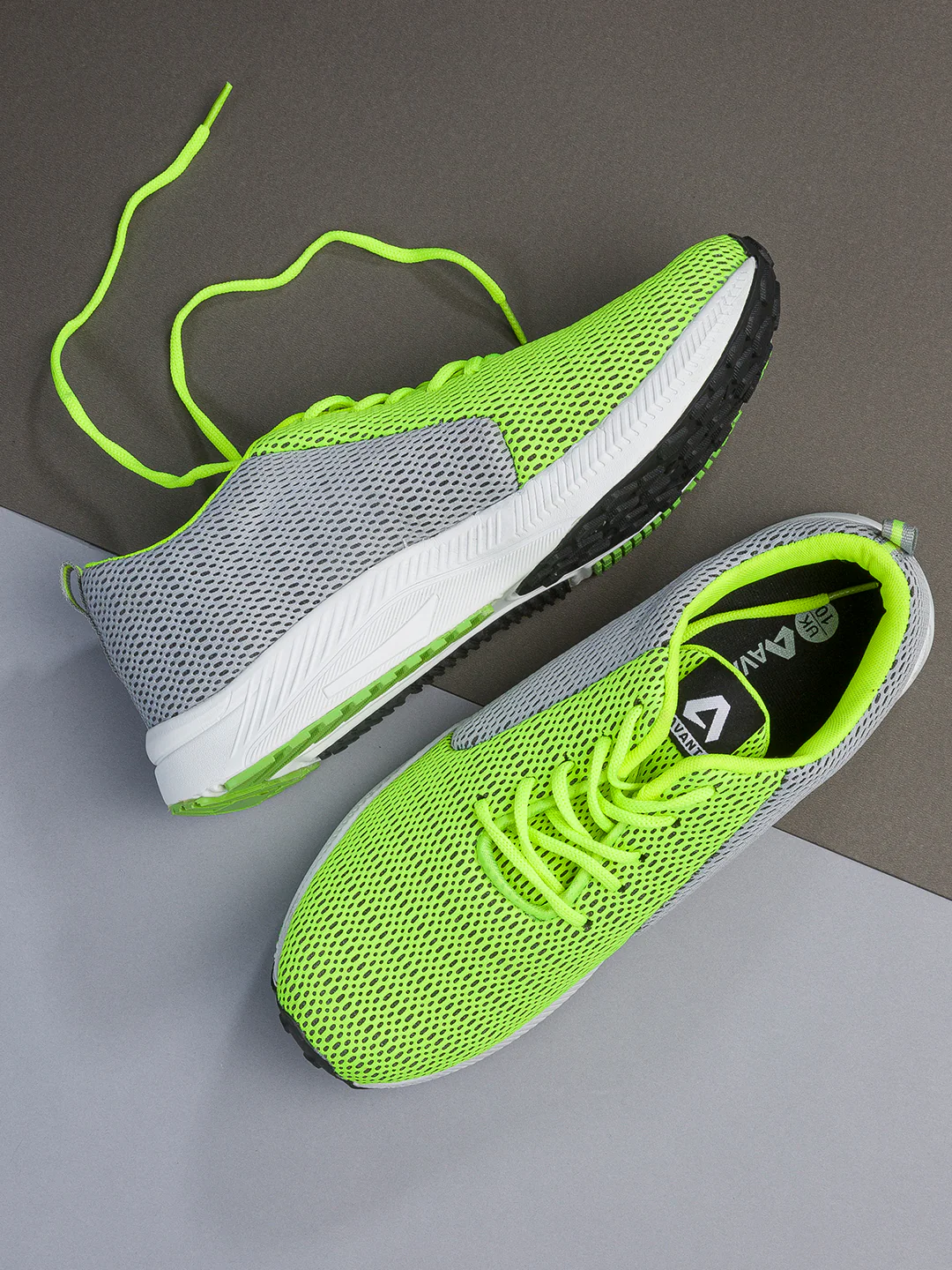 Avant Men's Lightweight Running & Walking Shoes - Parrot Green/Grey - Image 7