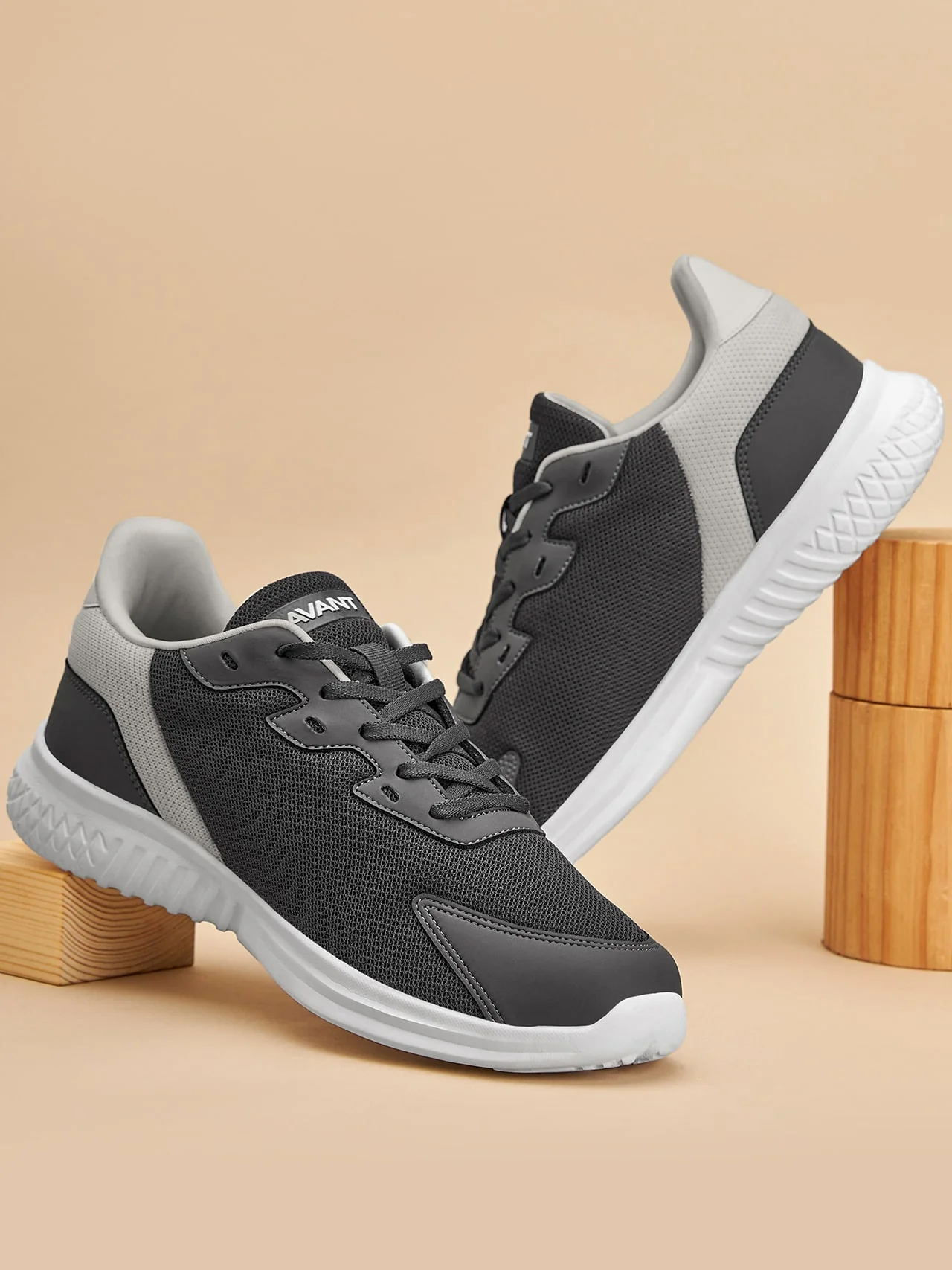 Avant Men's Luxe Walking Shoes-D.Grey/White - Image 10