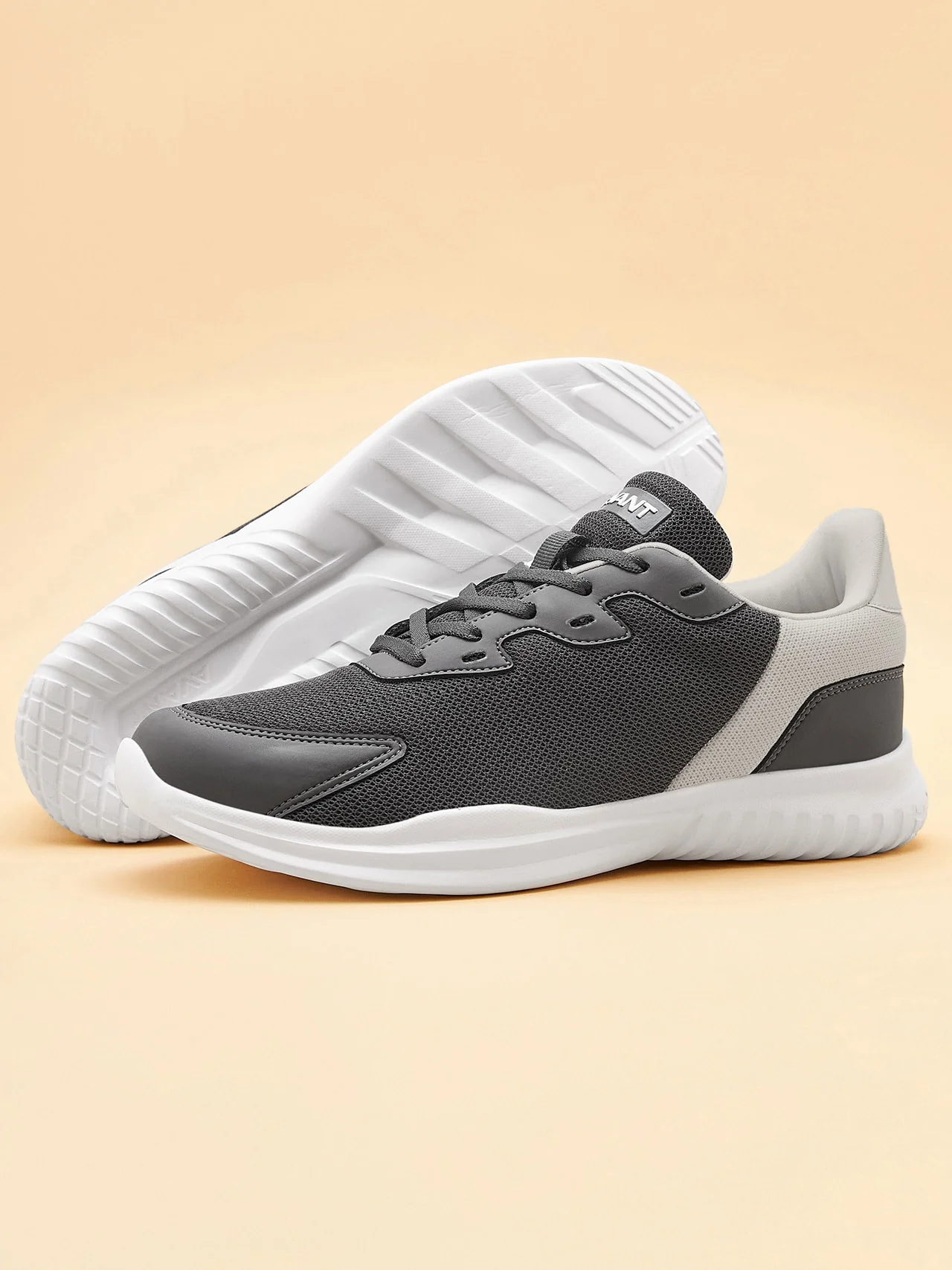 Avant Men's Luxe Walking Shoes-D.Grey/White - Image 7