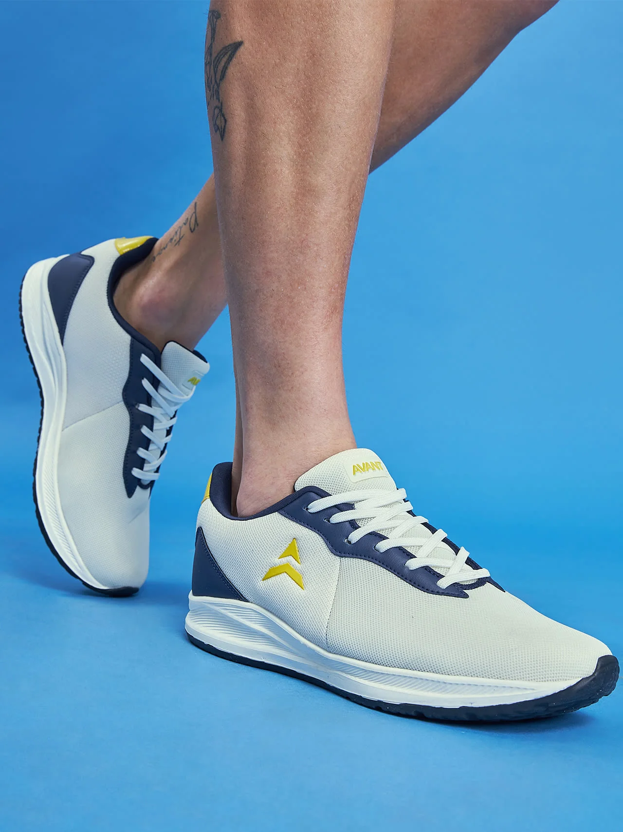 Avant Men's Mach Walking Shoes-White/Navy - Image 9