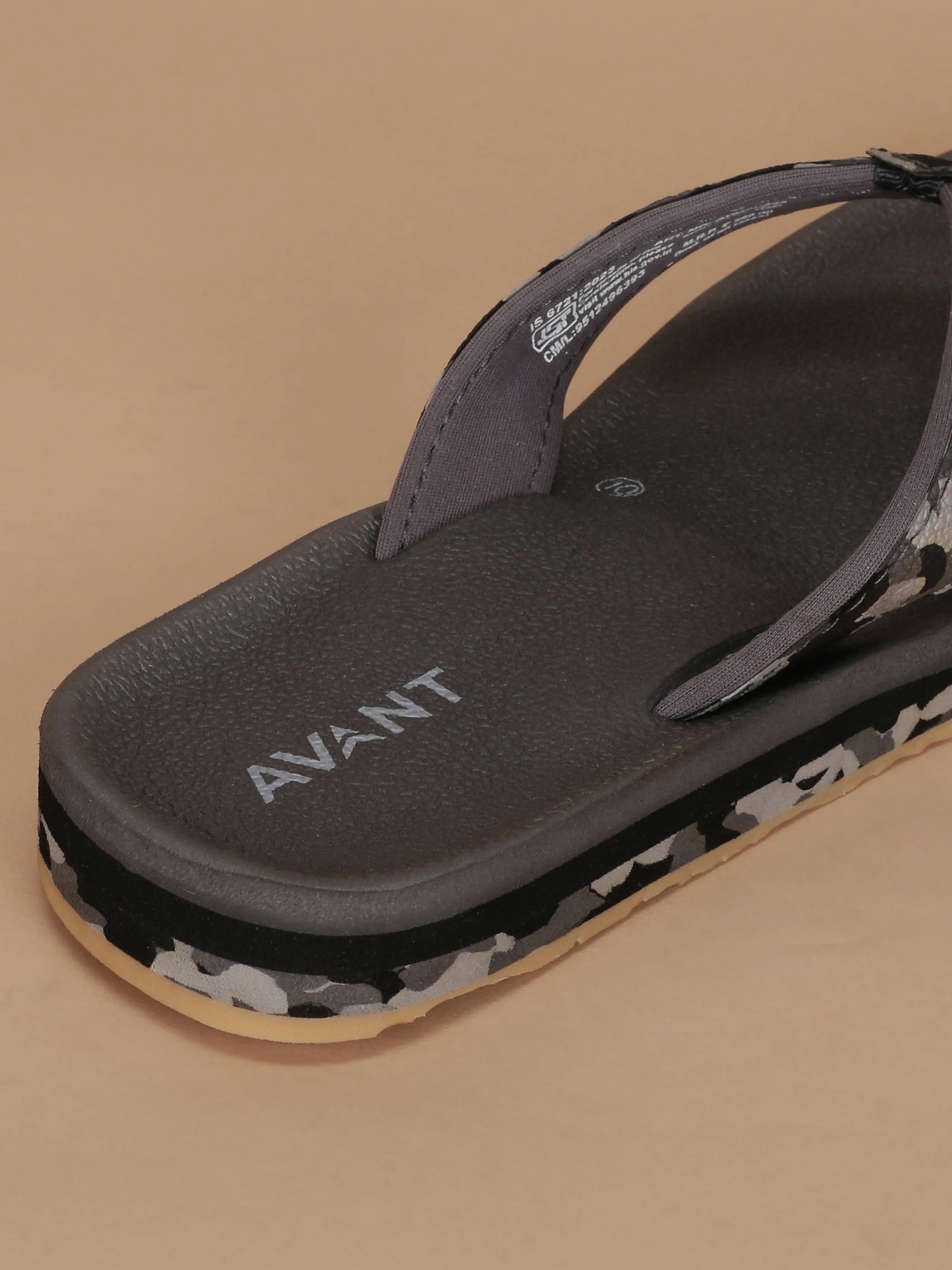 Avant Men's Mariner Flip Flops - Grey/Black - Image 6