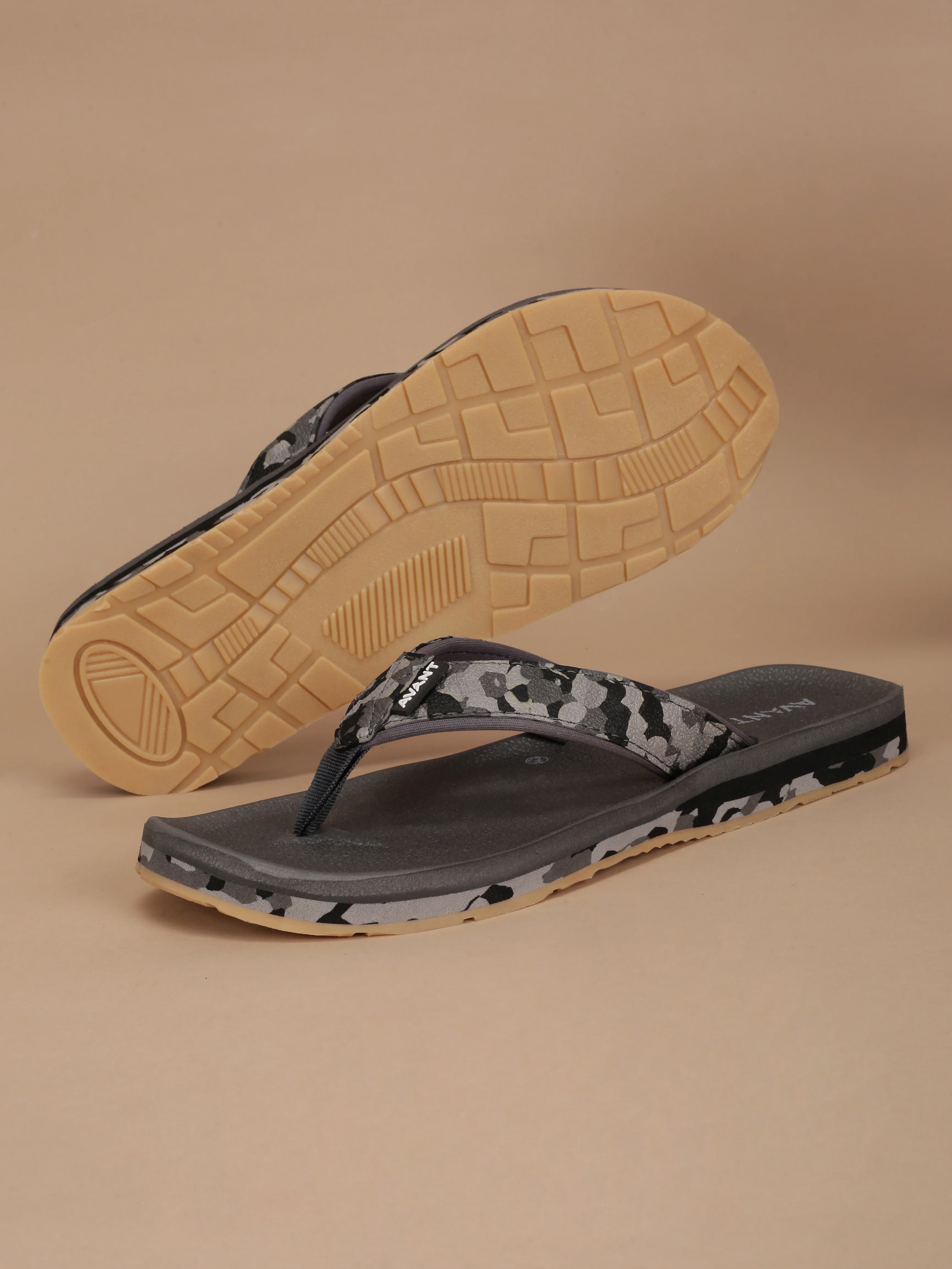 Avant Men's Mariner Flip Flops - Grey/Black - Image 9