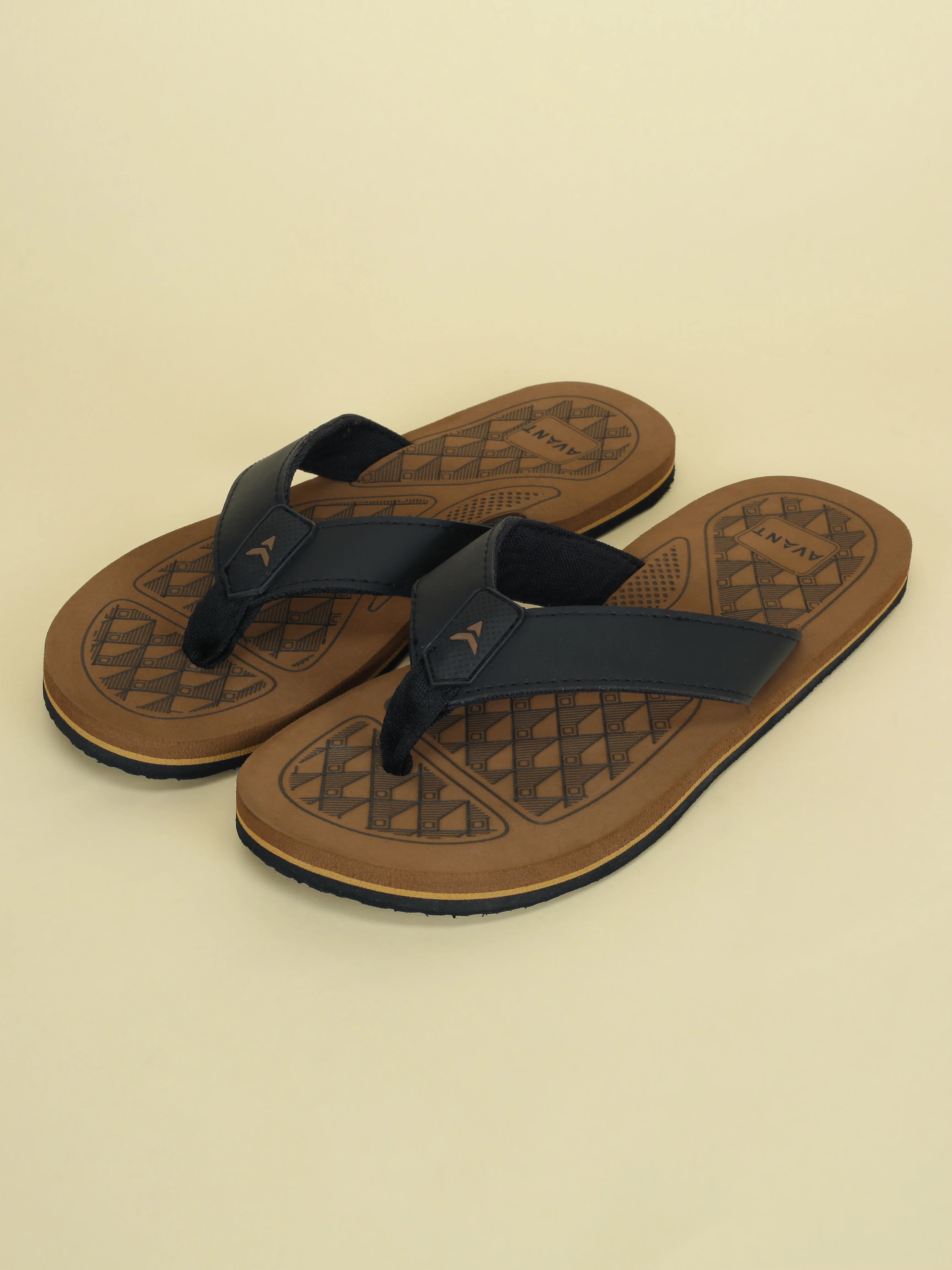 Avant Men's Milo Flip Flops - Brown/Beige - Image 8