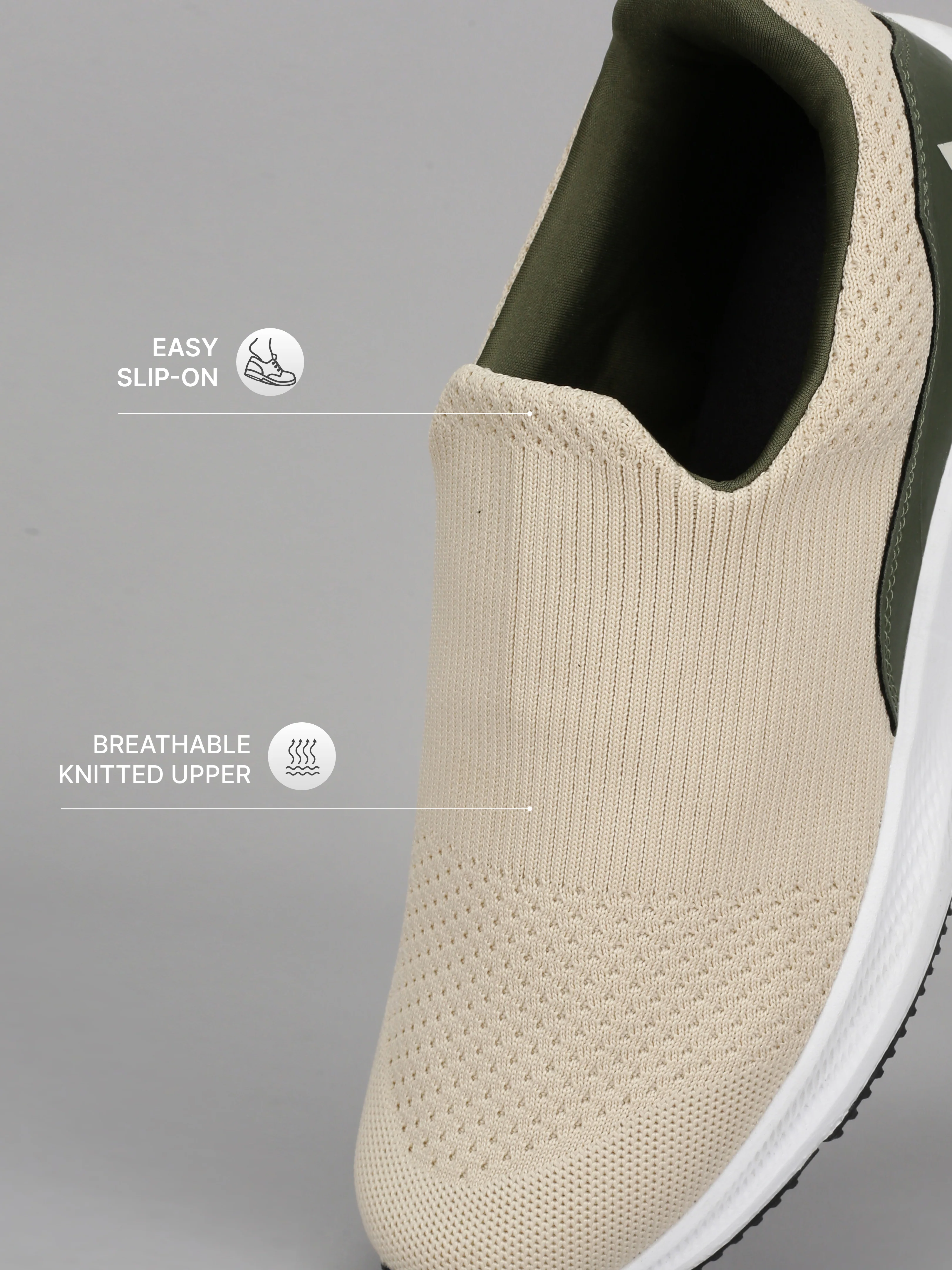 Avant Men's Nest 2.0 Walking Shoes - Cream/Olive - Image 4