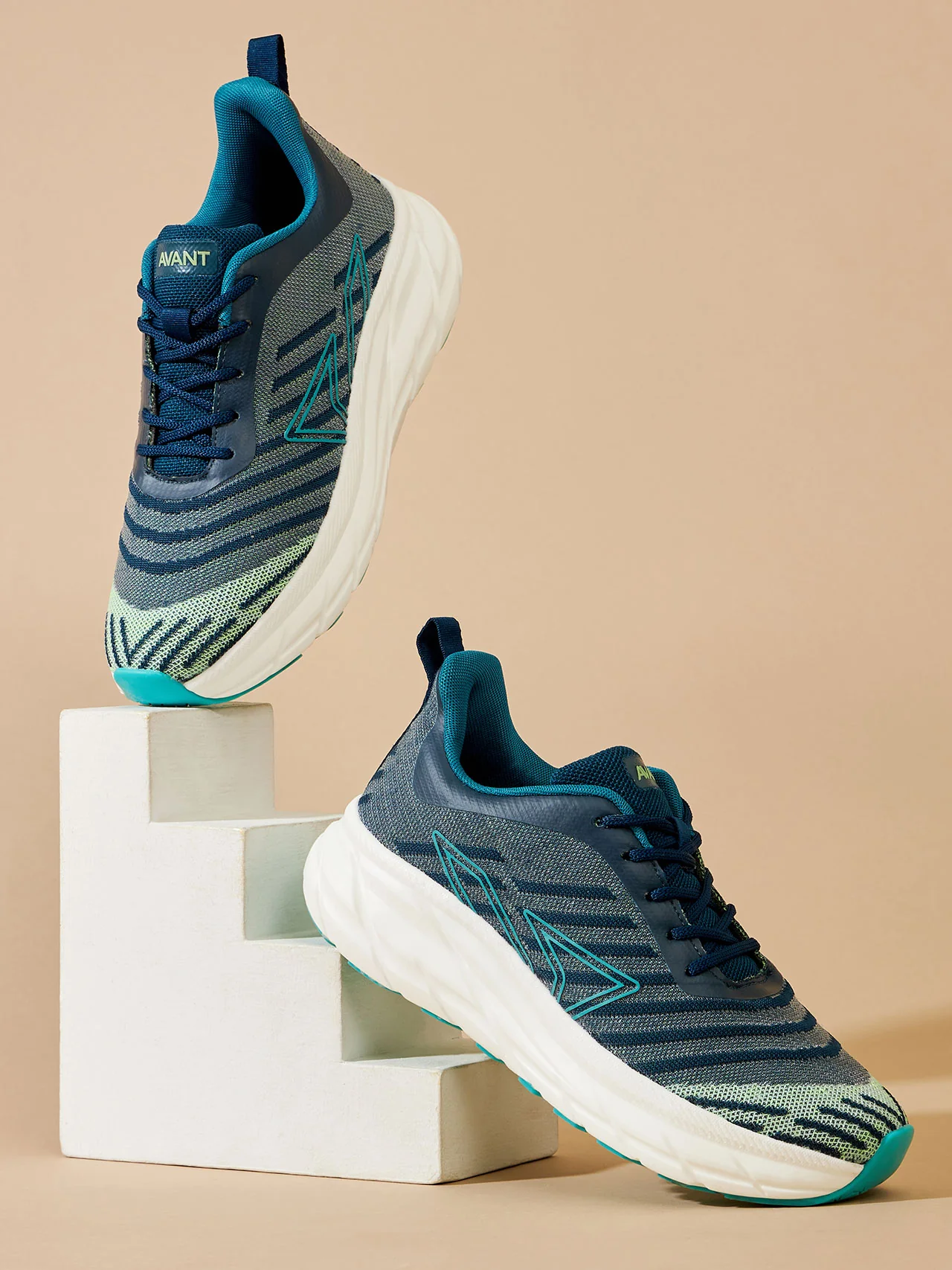 Avant Men's Pace On Running shoes - See Green/Sky Blue - Image 10