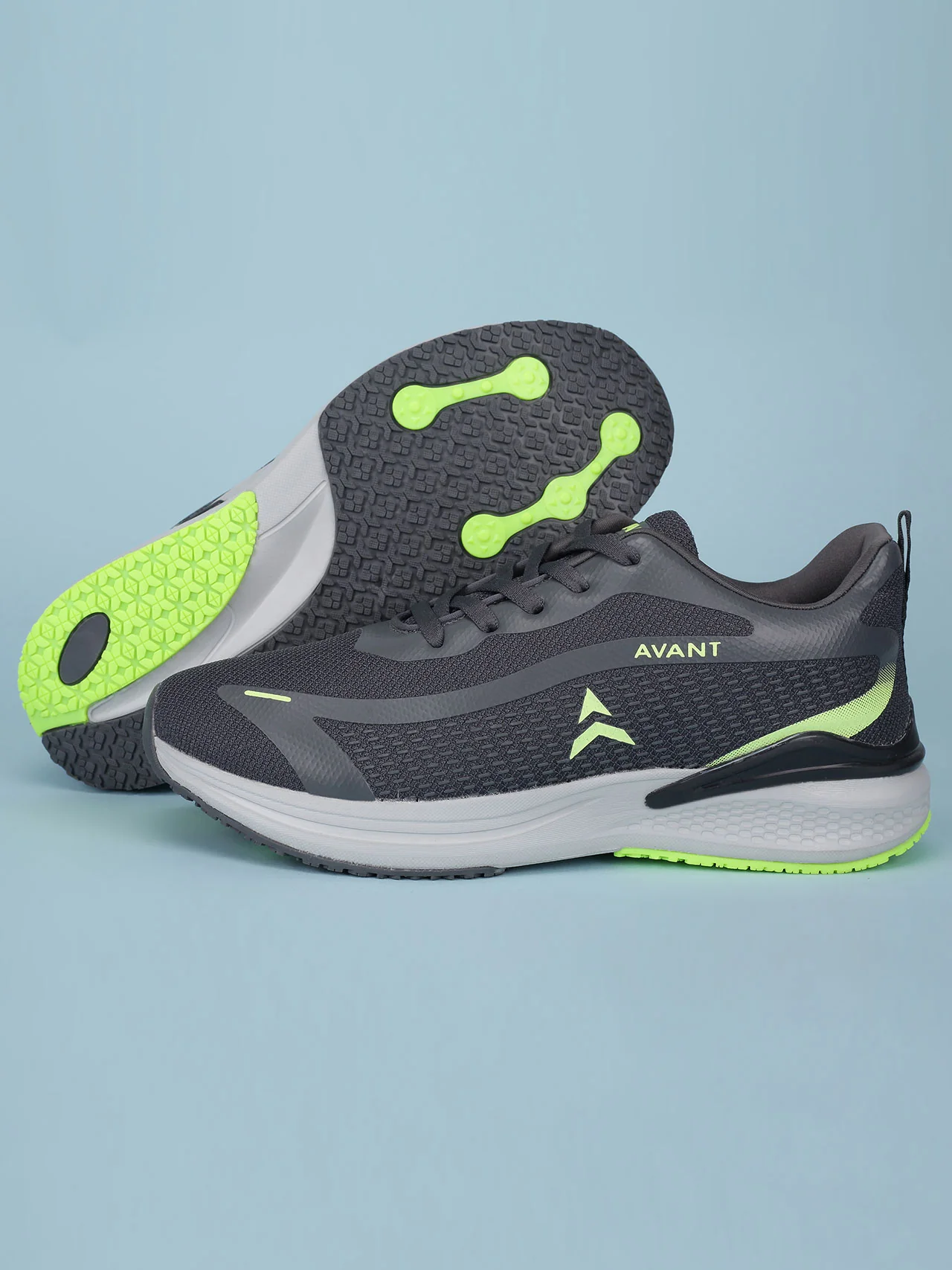 Avant Men's Panther Running shoes - D.Grey / P.Green - Image 9