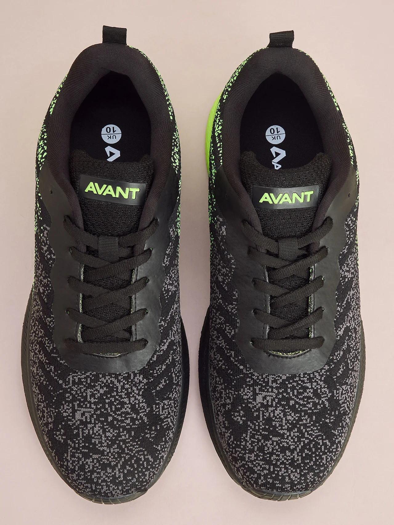 Avant Men's Pebble Running Shoes - Black/Green - Image 9