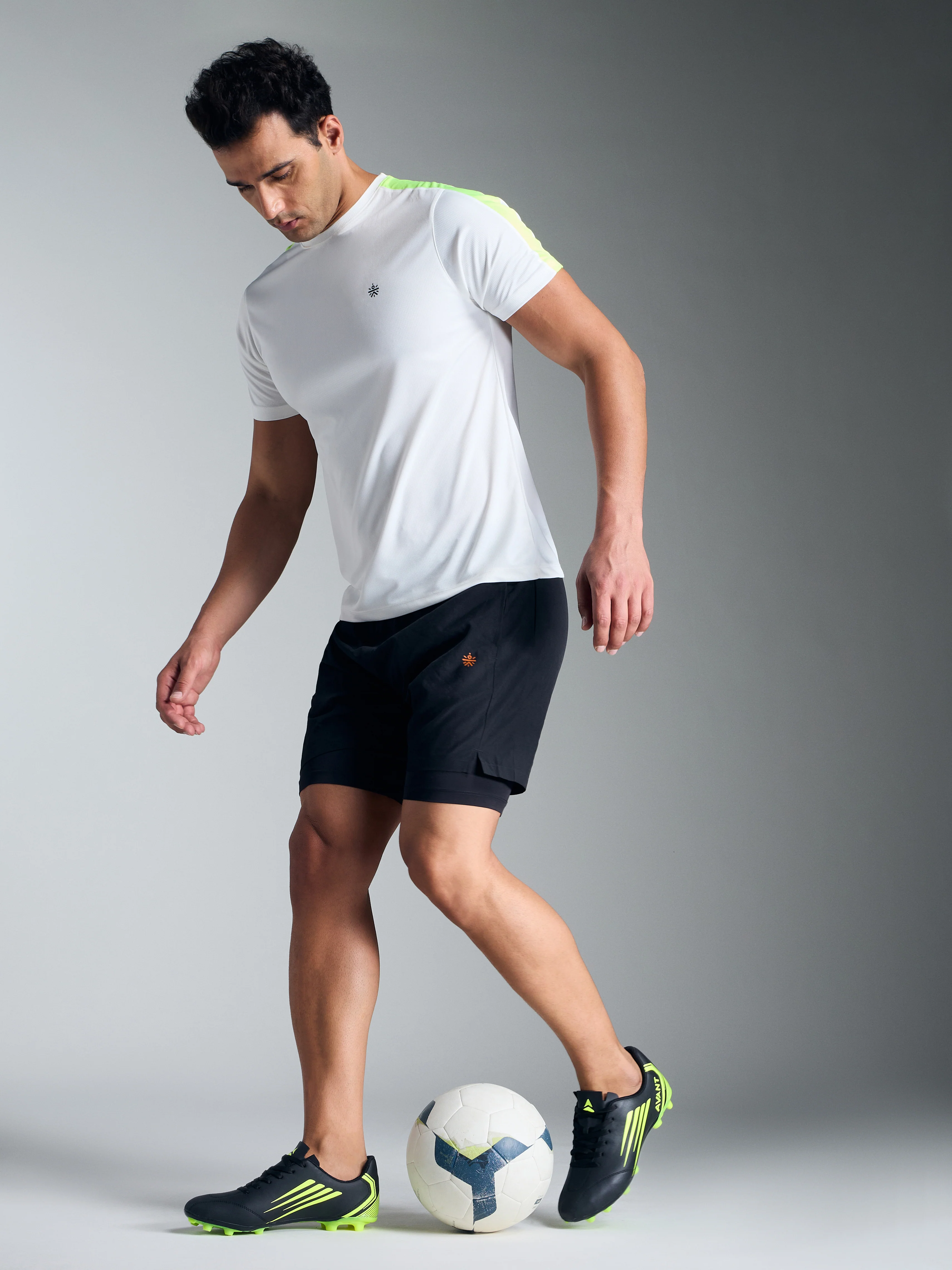 Avant Men's Phantom Football Shoes - Black/Lime - Image 2