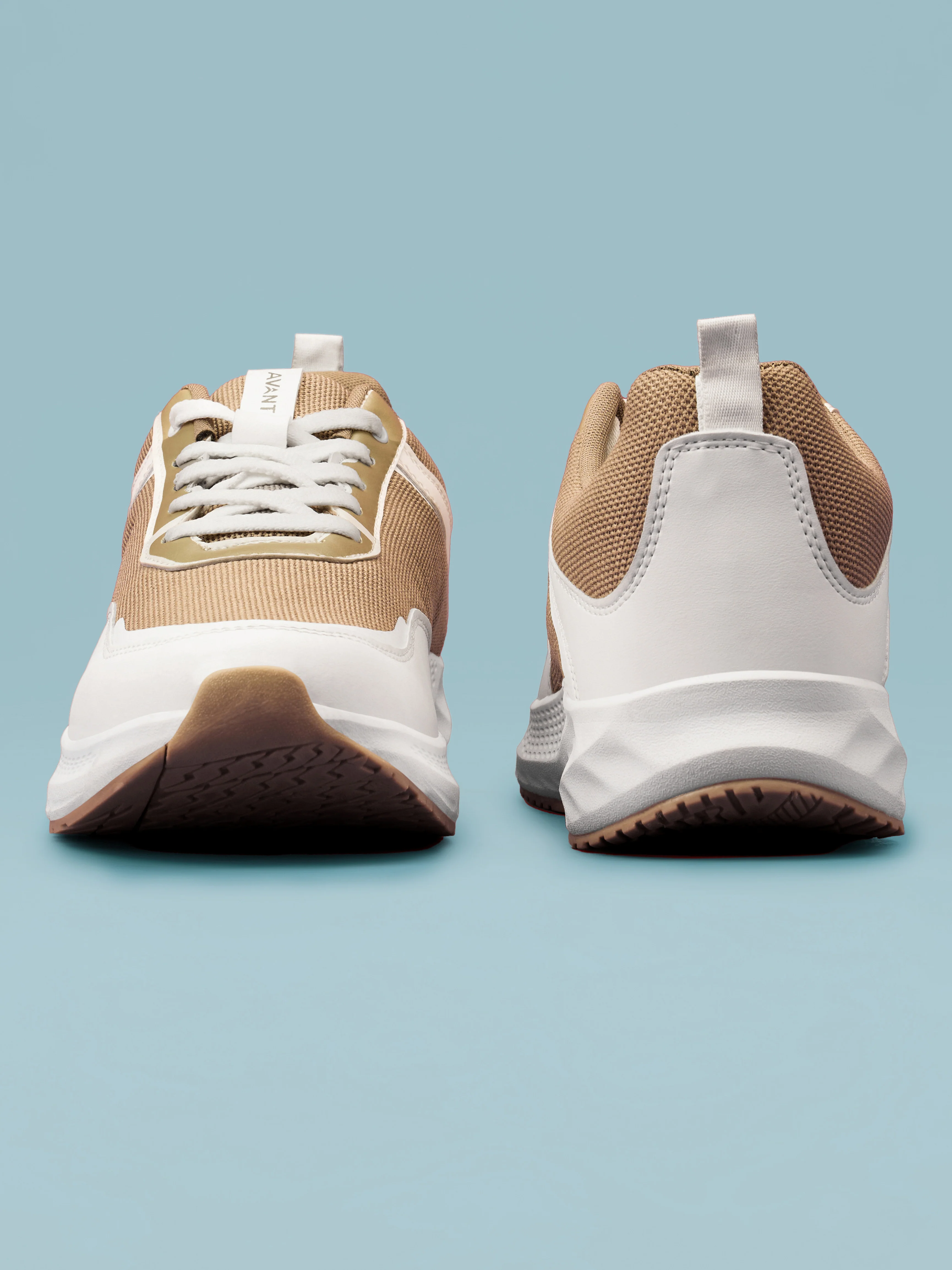 Avant Men's PowerMesh Running Shoes - Brown/White - Image 10