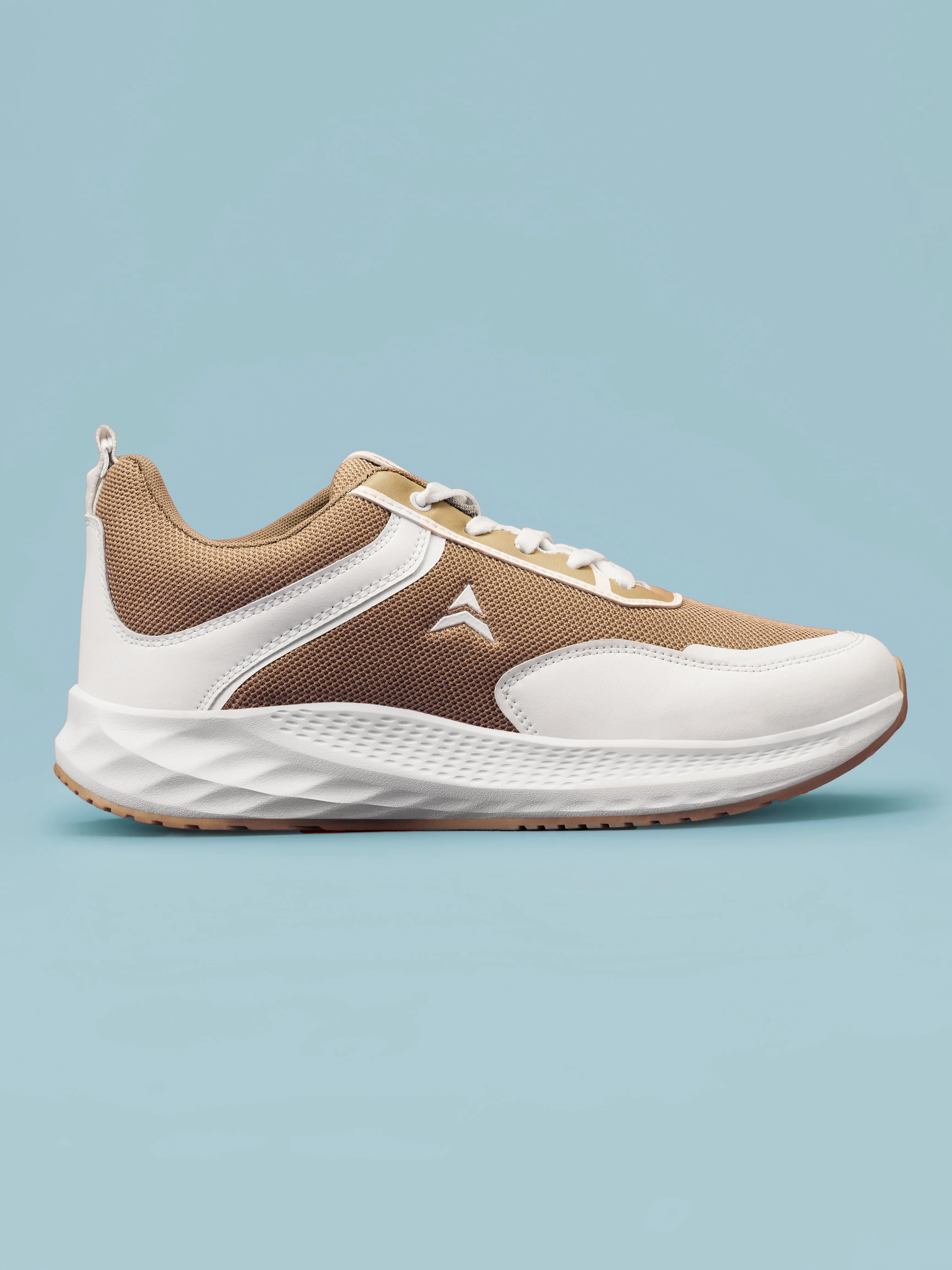 Avant Men's PowerMesh Running Shoes - Brown/White - Image 3