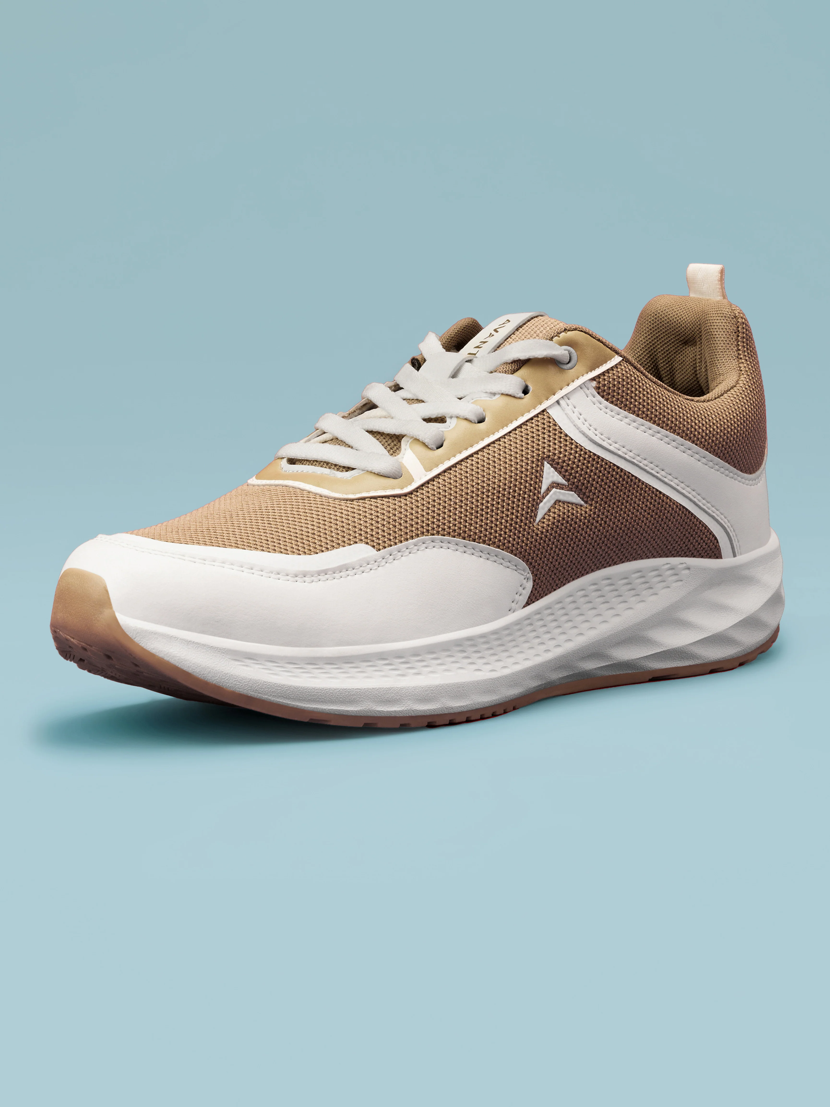 Avant Men's PowerMesh Running Shoes - Brown/White - Image 4