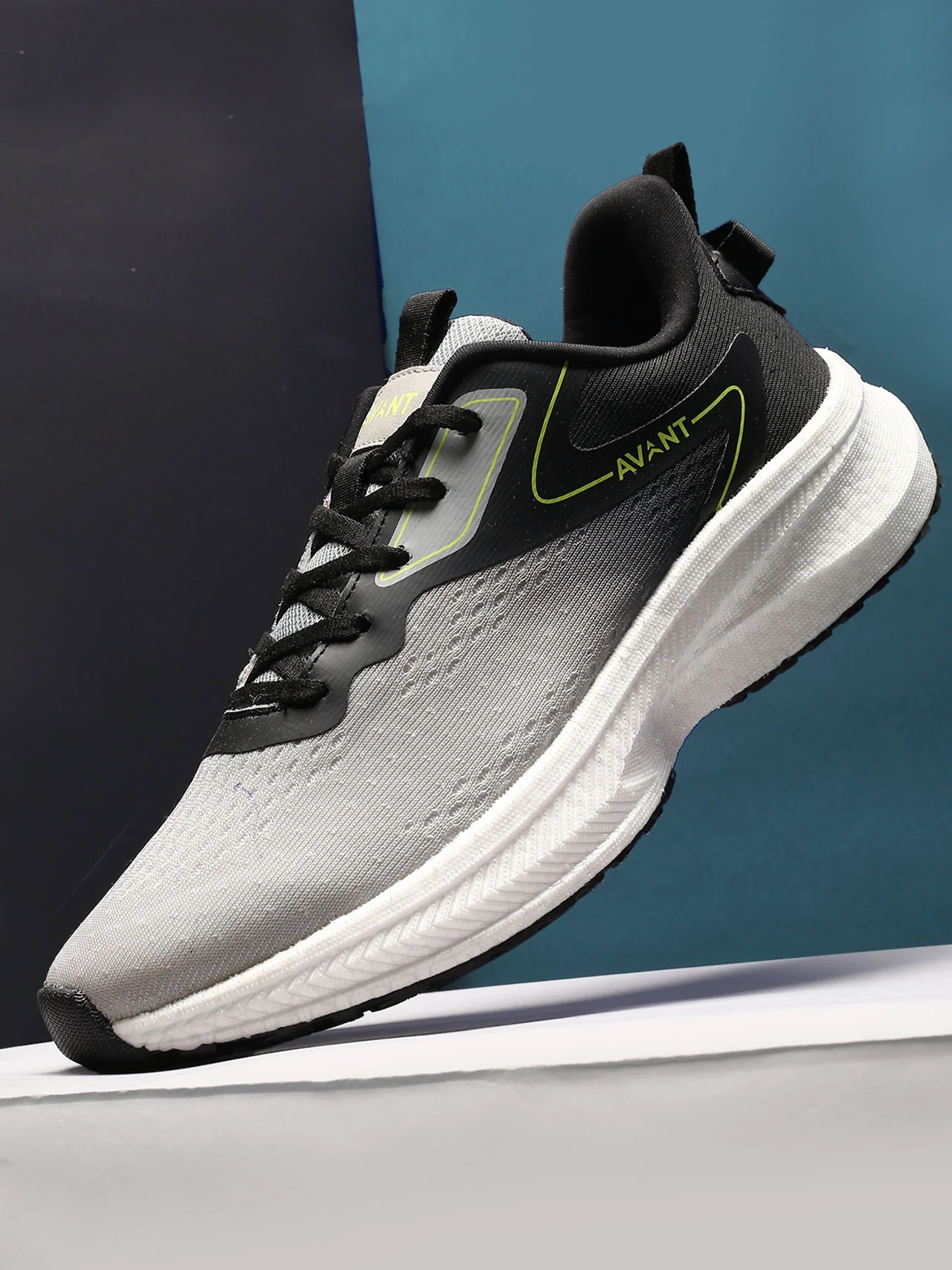 Avant Men's Punch Running Shoes - L.Grey/Black - Image 3