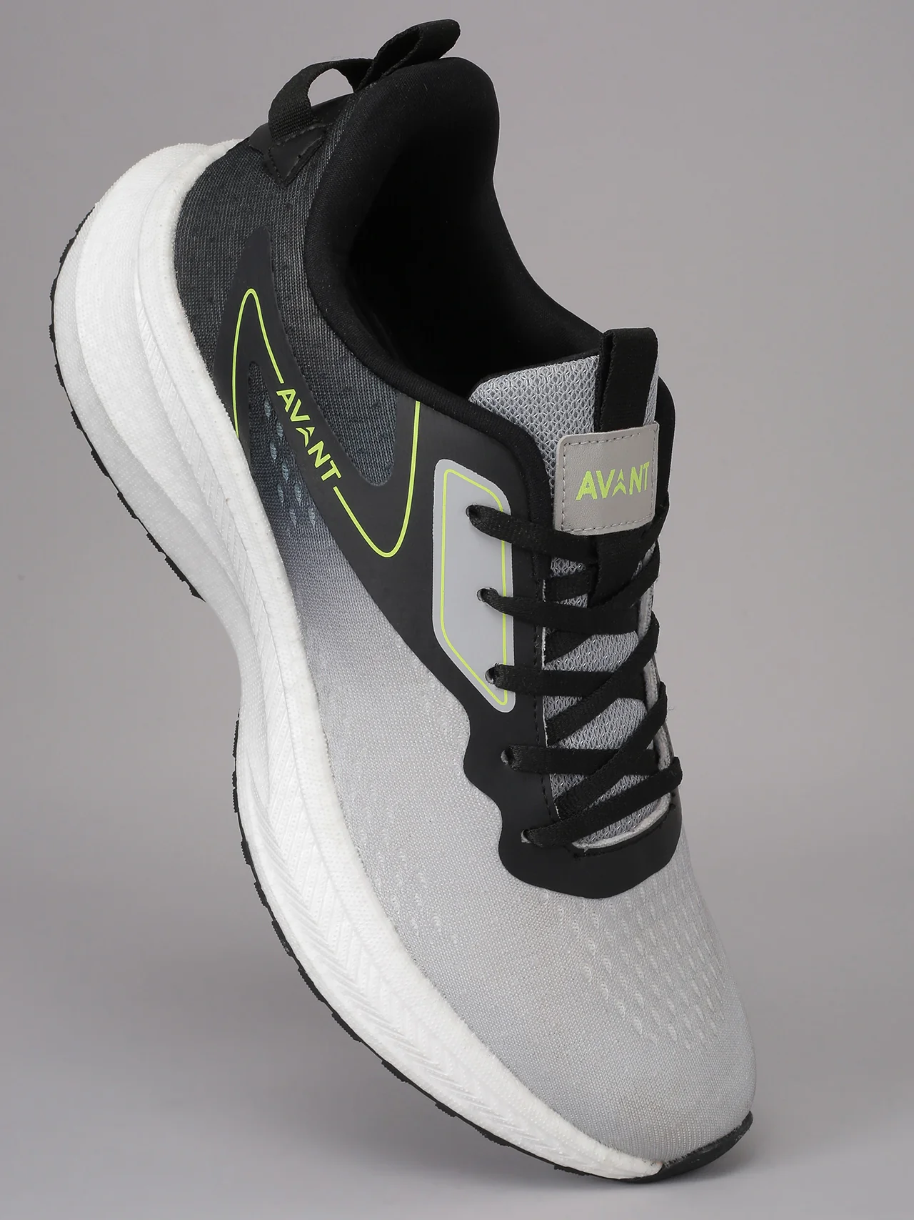 Avant Men's Punch Running Shoes - L.Grey/Black - Image 4