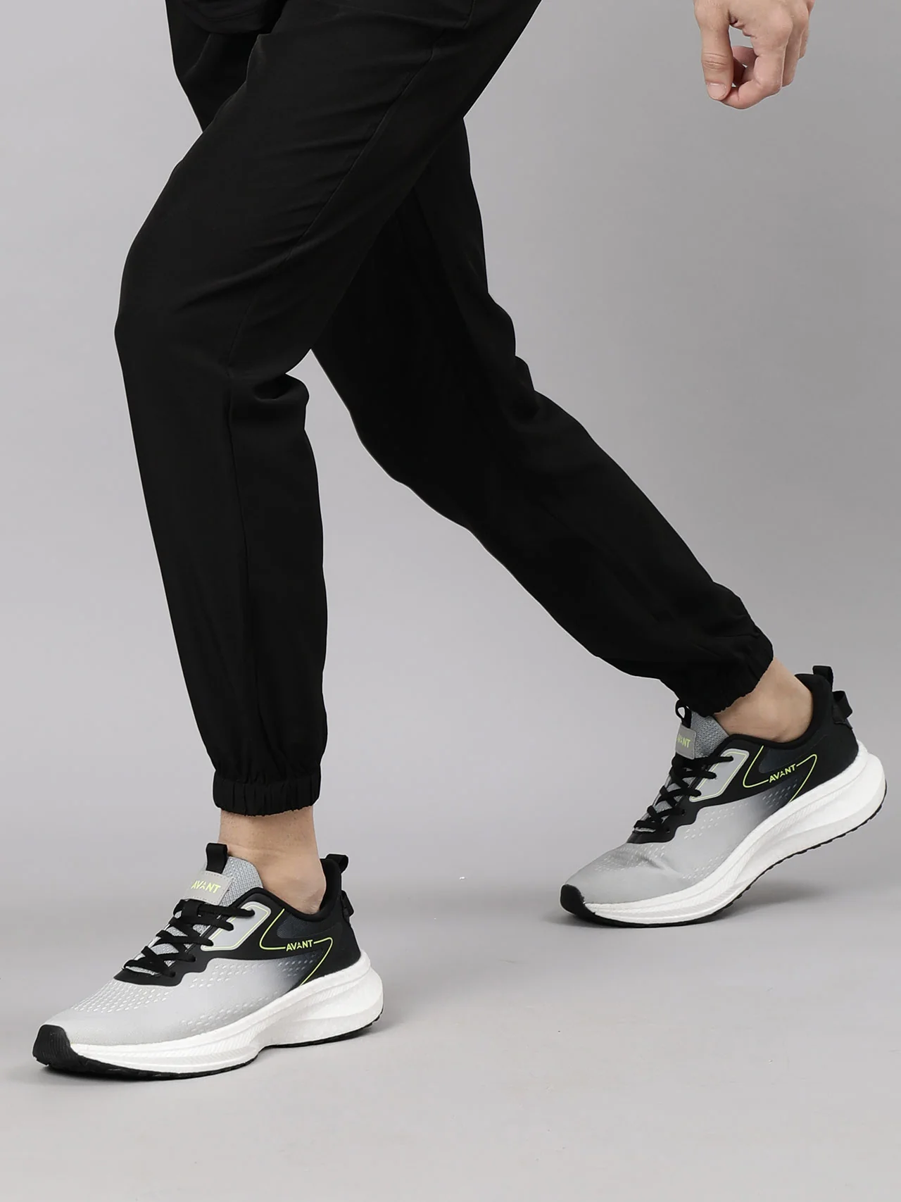 Avant Men's Punch Running Shoes - L.Grey/Black - Image 7