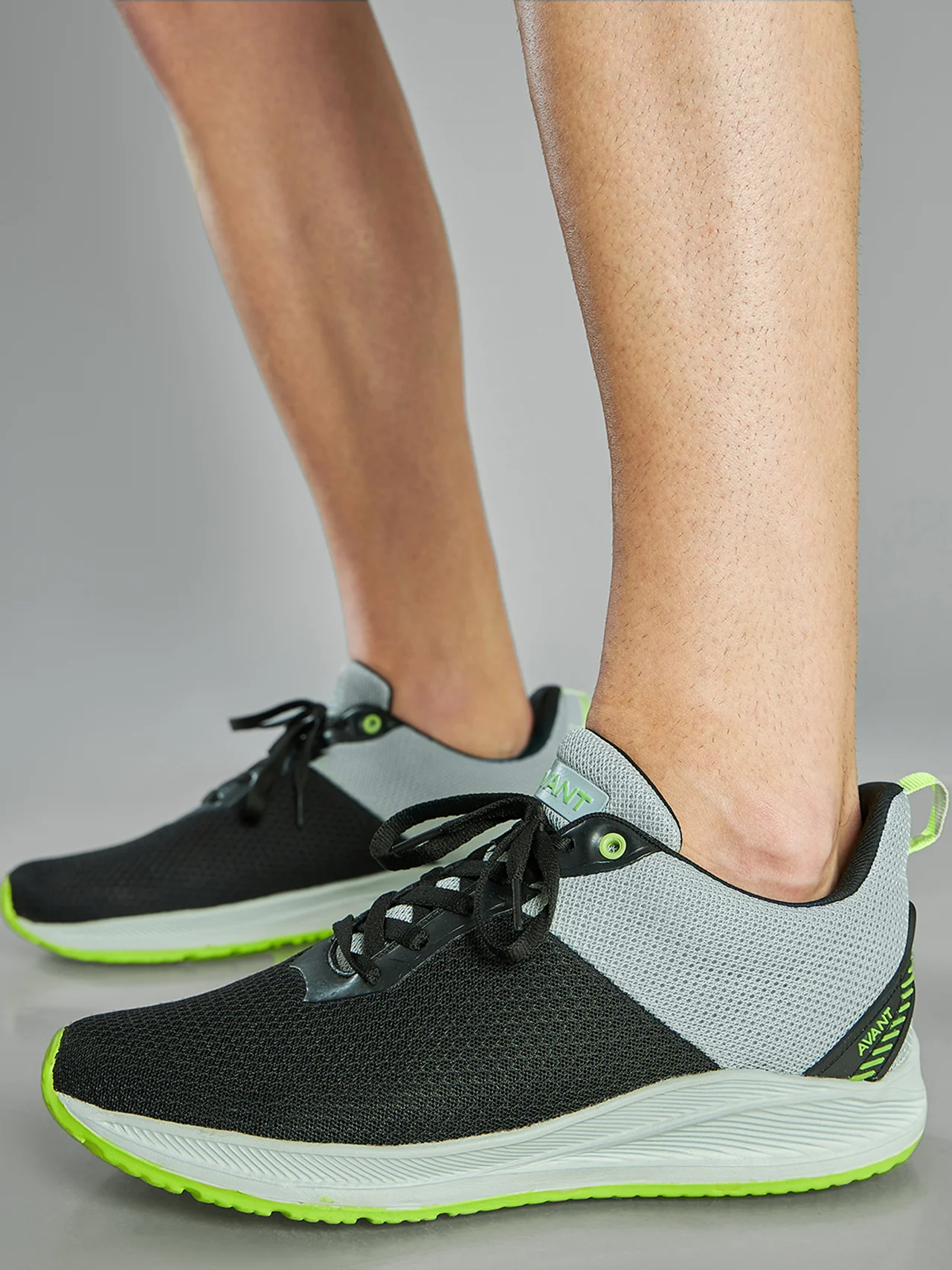 Avant Men's Racer Walking Shoes-L.Grey/Black - Image 2