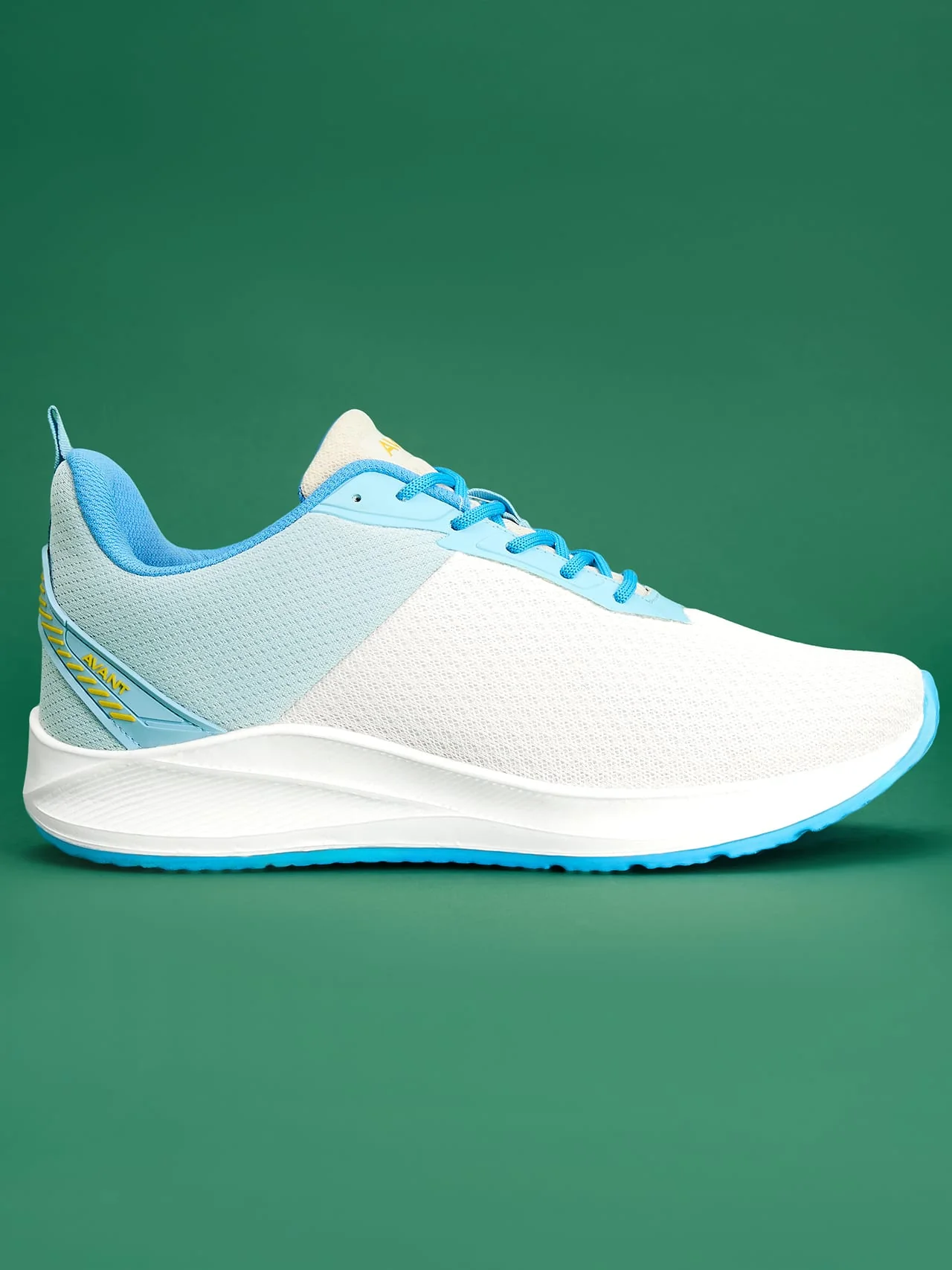 Avant Men's Racer Walking Shoes - Off White / Ice Blue - Image 3