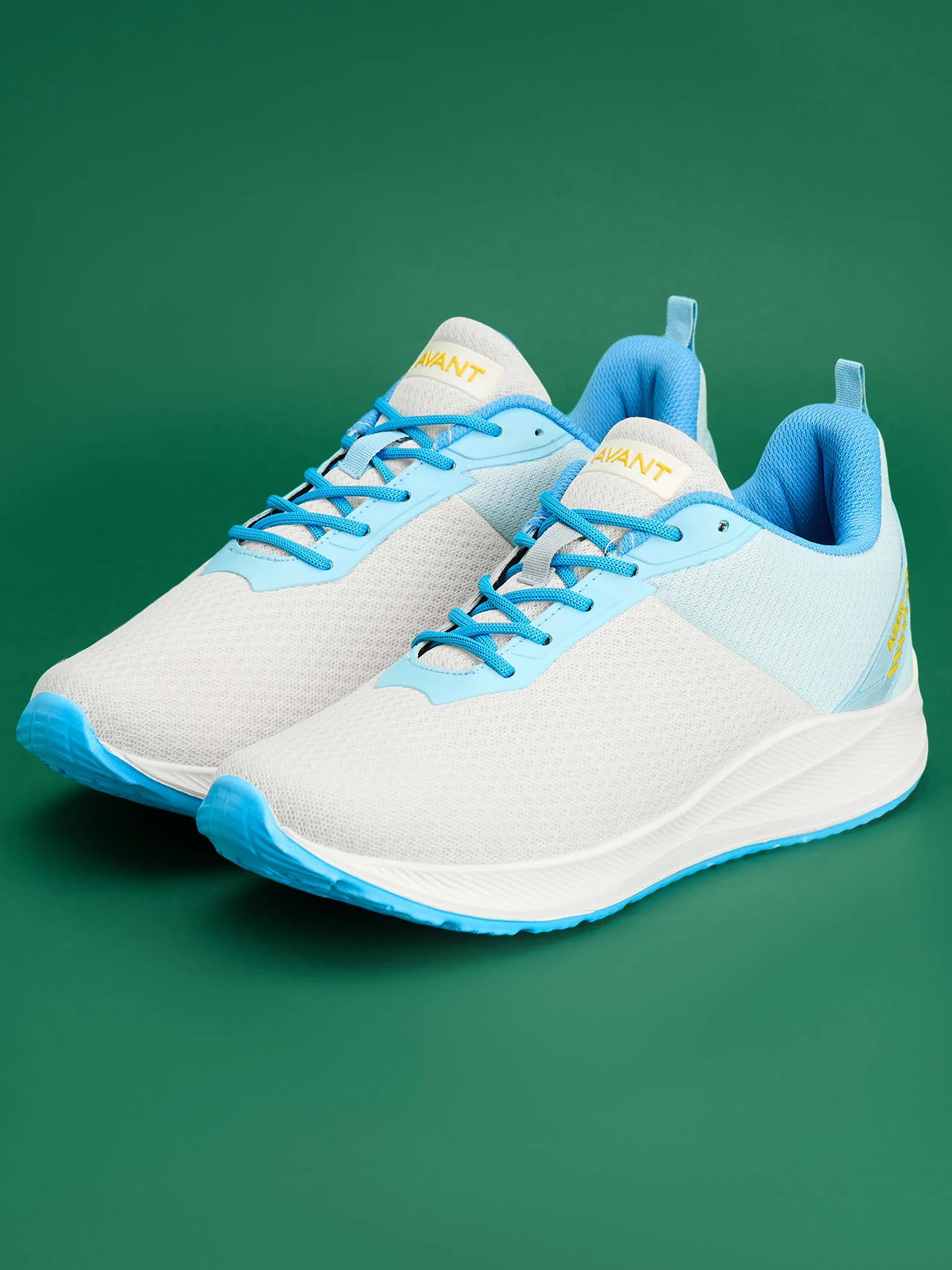 Avant Men's Racer Walking Shoes - Off White / Ice Blue - Image 5