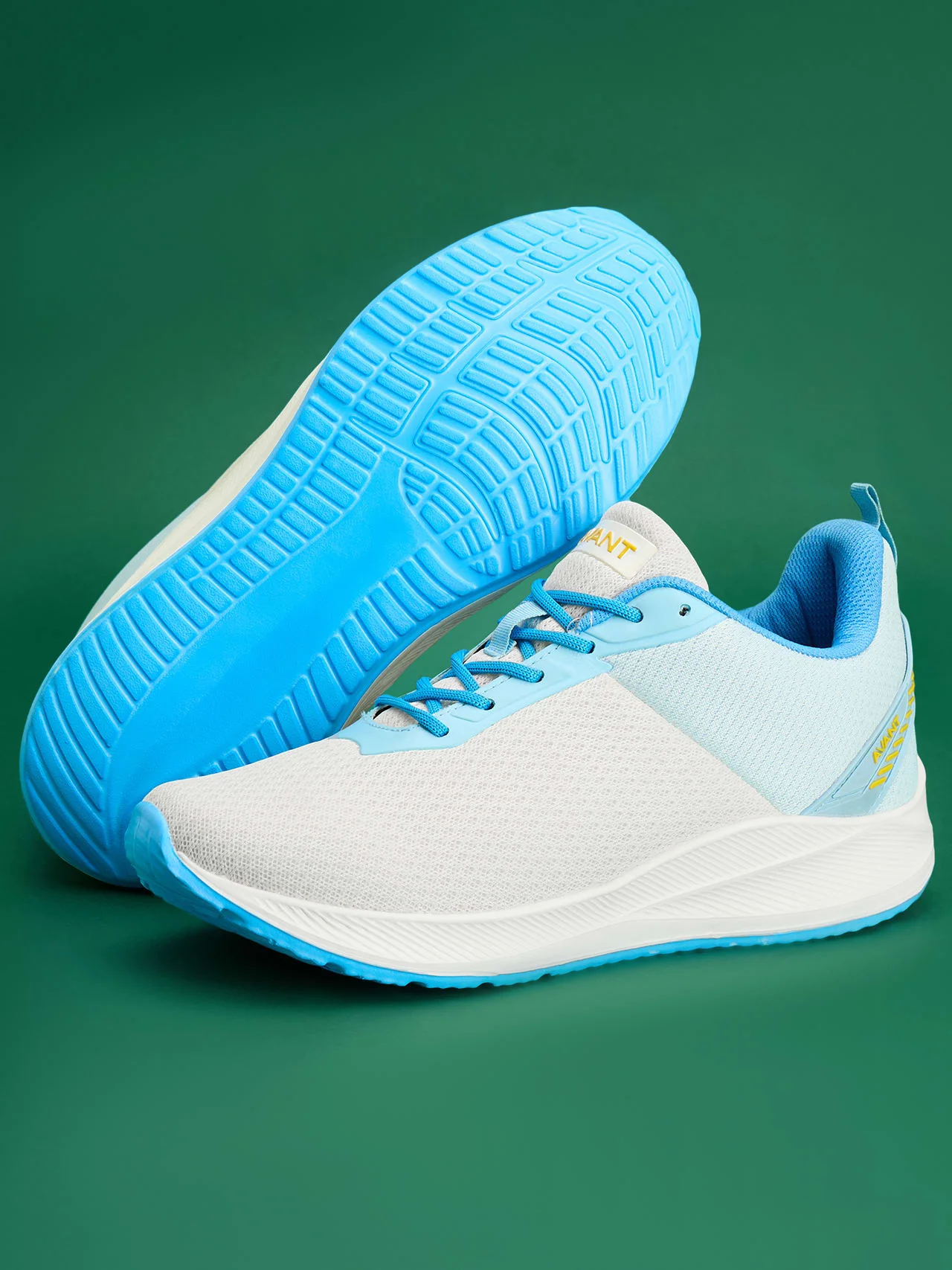 Avant Men's Racer Walking Shoes - Off White / Ice Blue - Image 6
