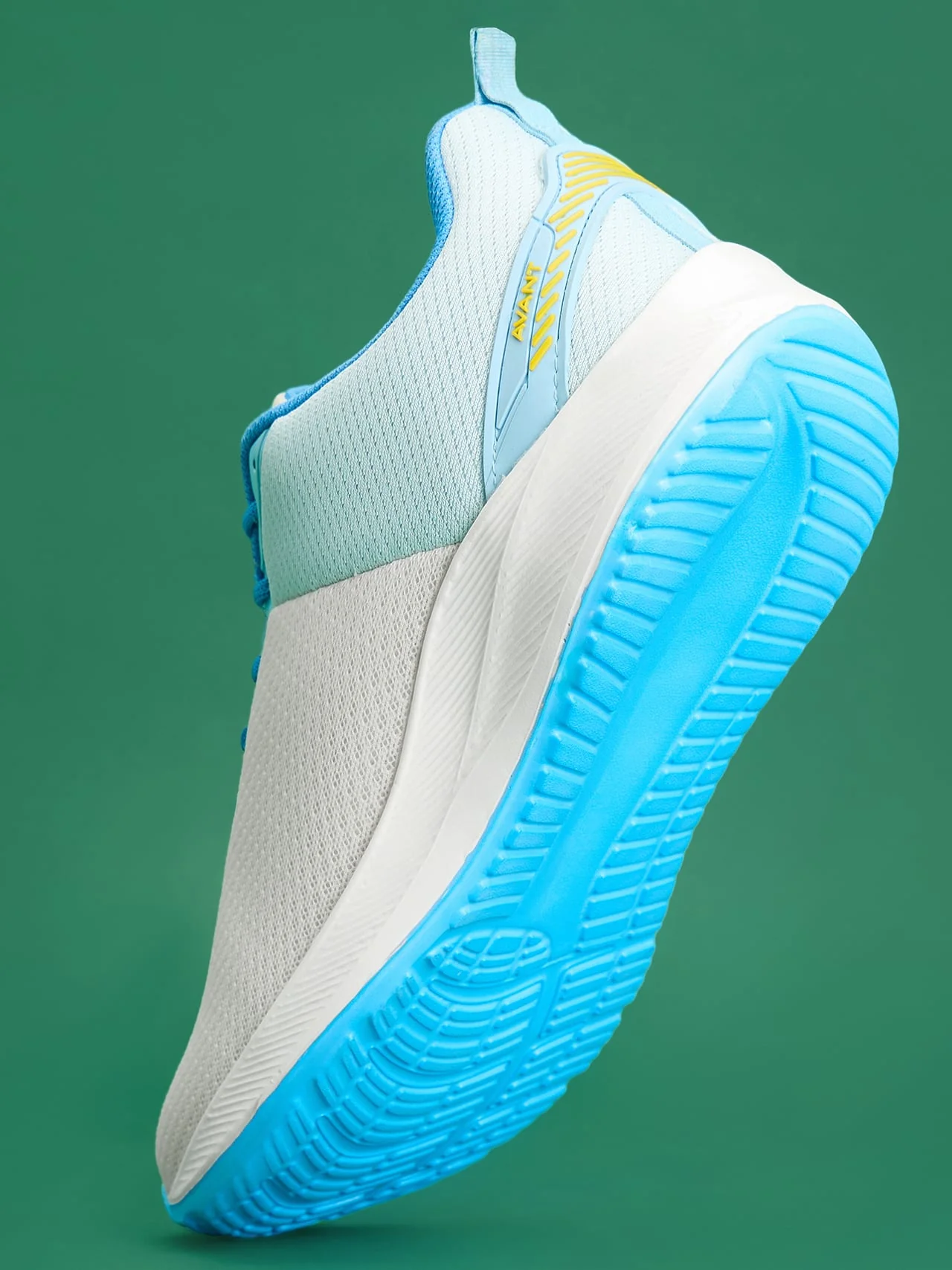 Avant Men's Racer Walking Shoes - Off White / Ice Blue - Image 8