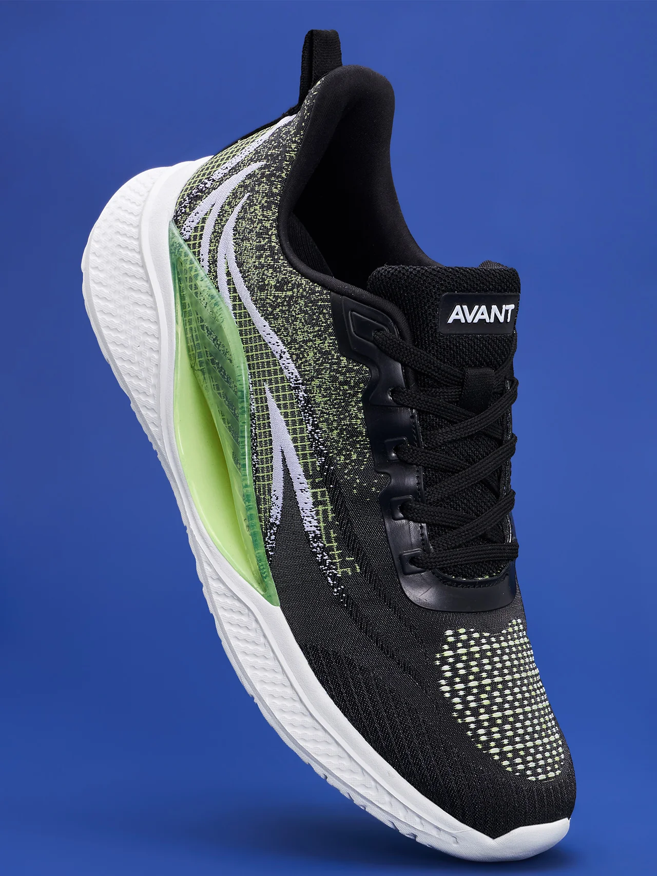 Avant Men's Rage Sports shoes - Black/P.Green - Image 5