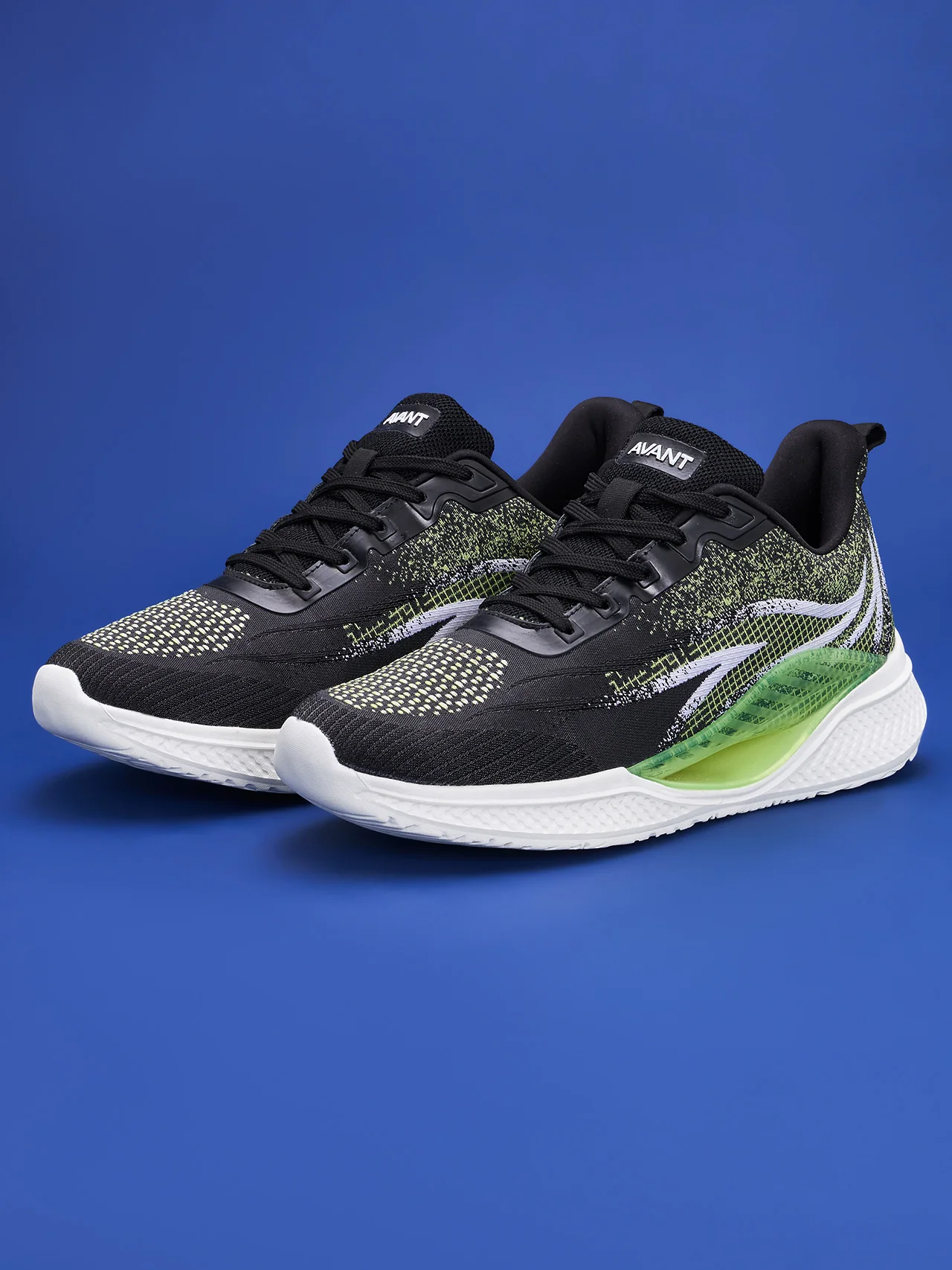 Avant Men's Rage Sports shoes - Black/P.Green - Image 7