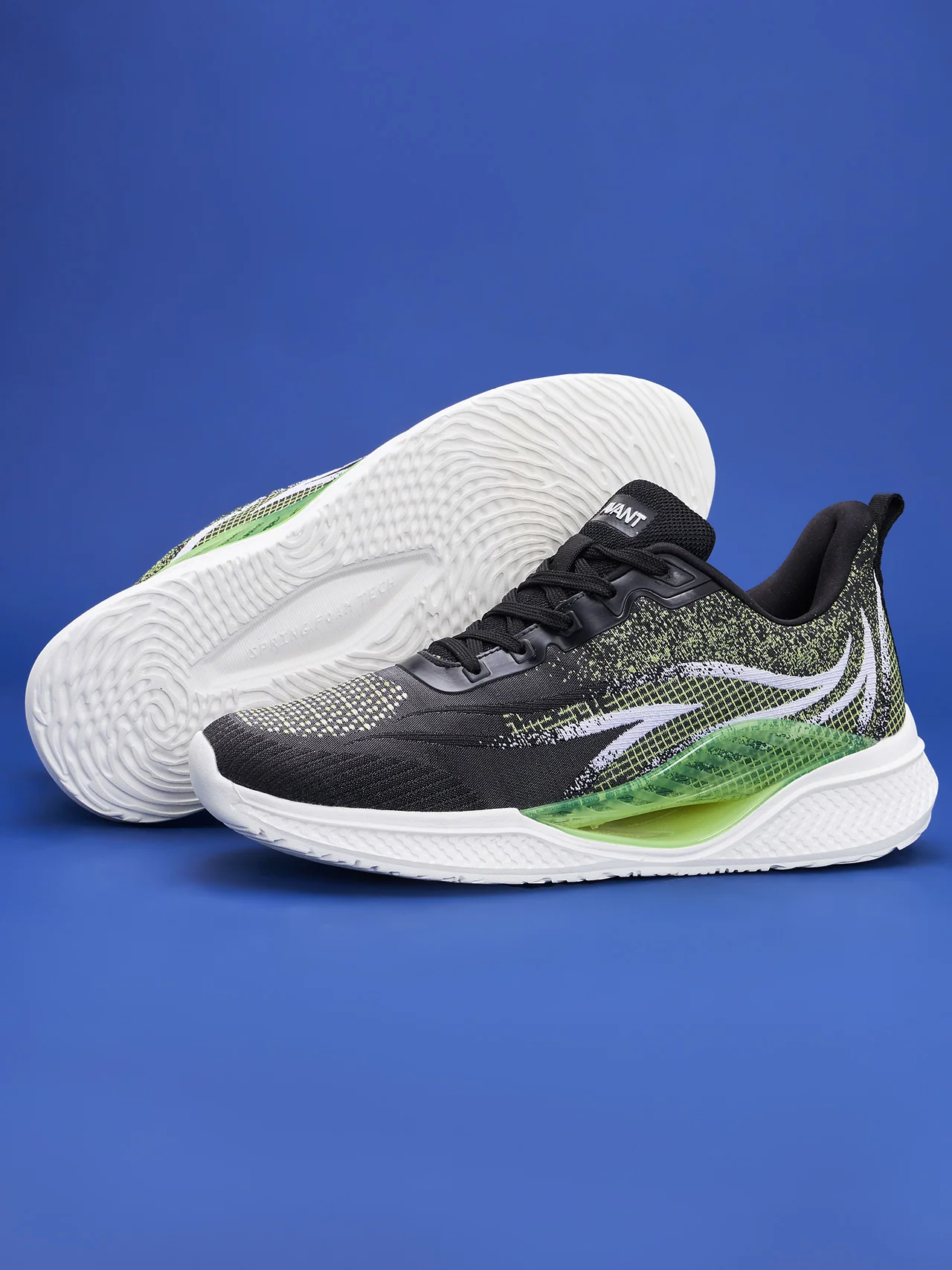 Avant Men's Rage Sports shoes - Black/P.Green - Image 8