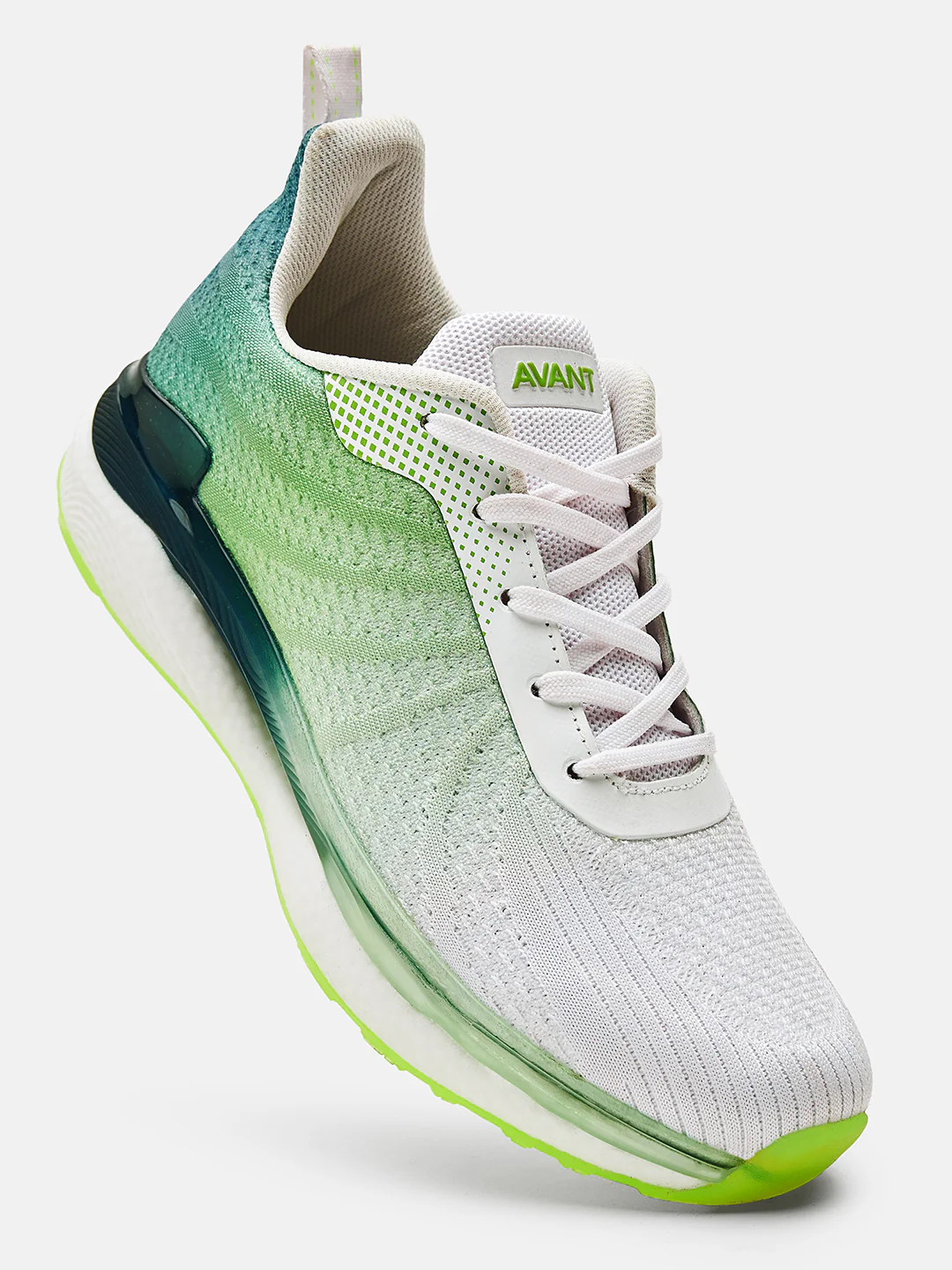 Avant Men's Rainbow Casual Shoes-Green/White - Image 4