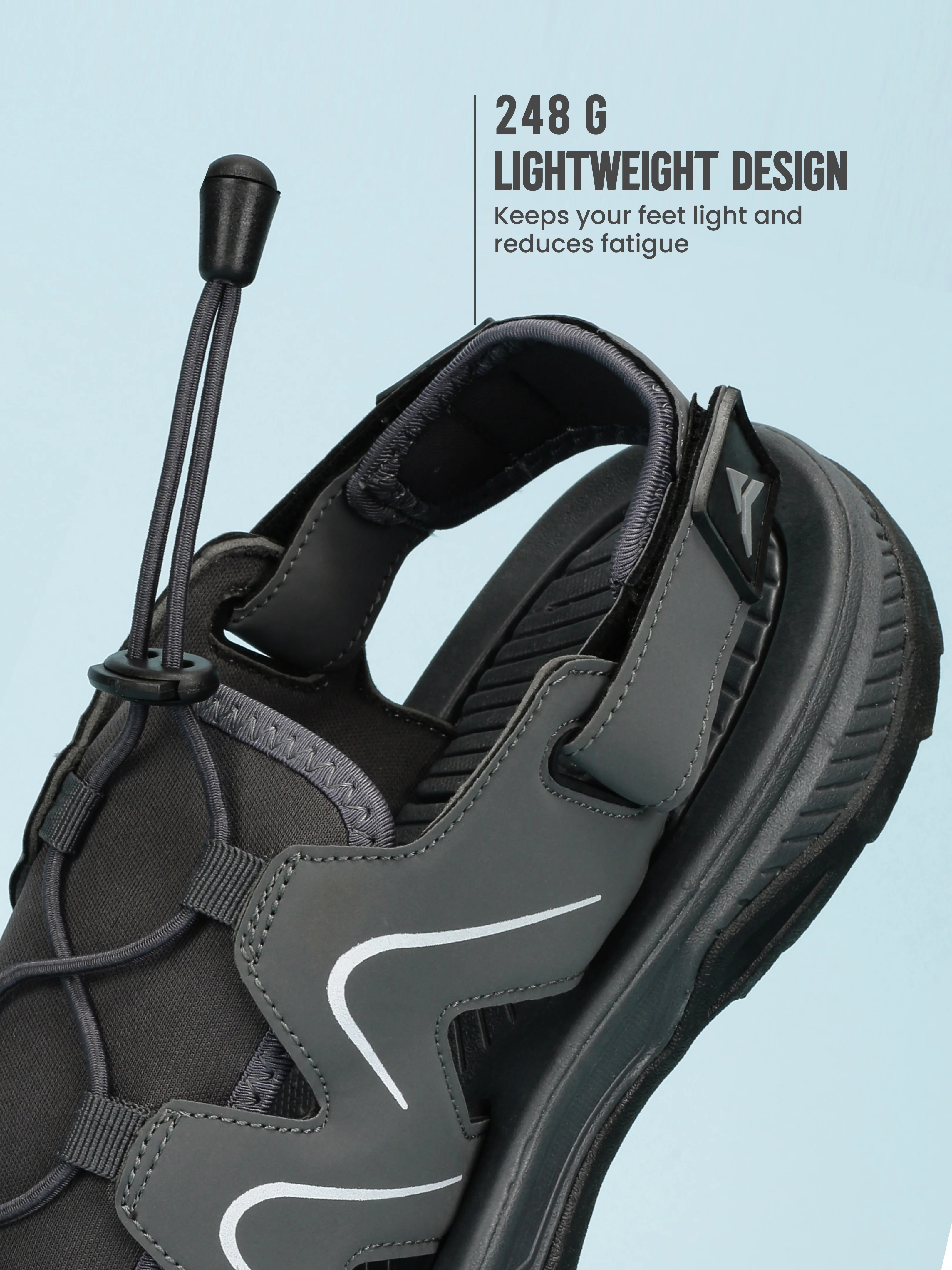Avant Men's Rampage Casual Sandals - Grey - Image 5