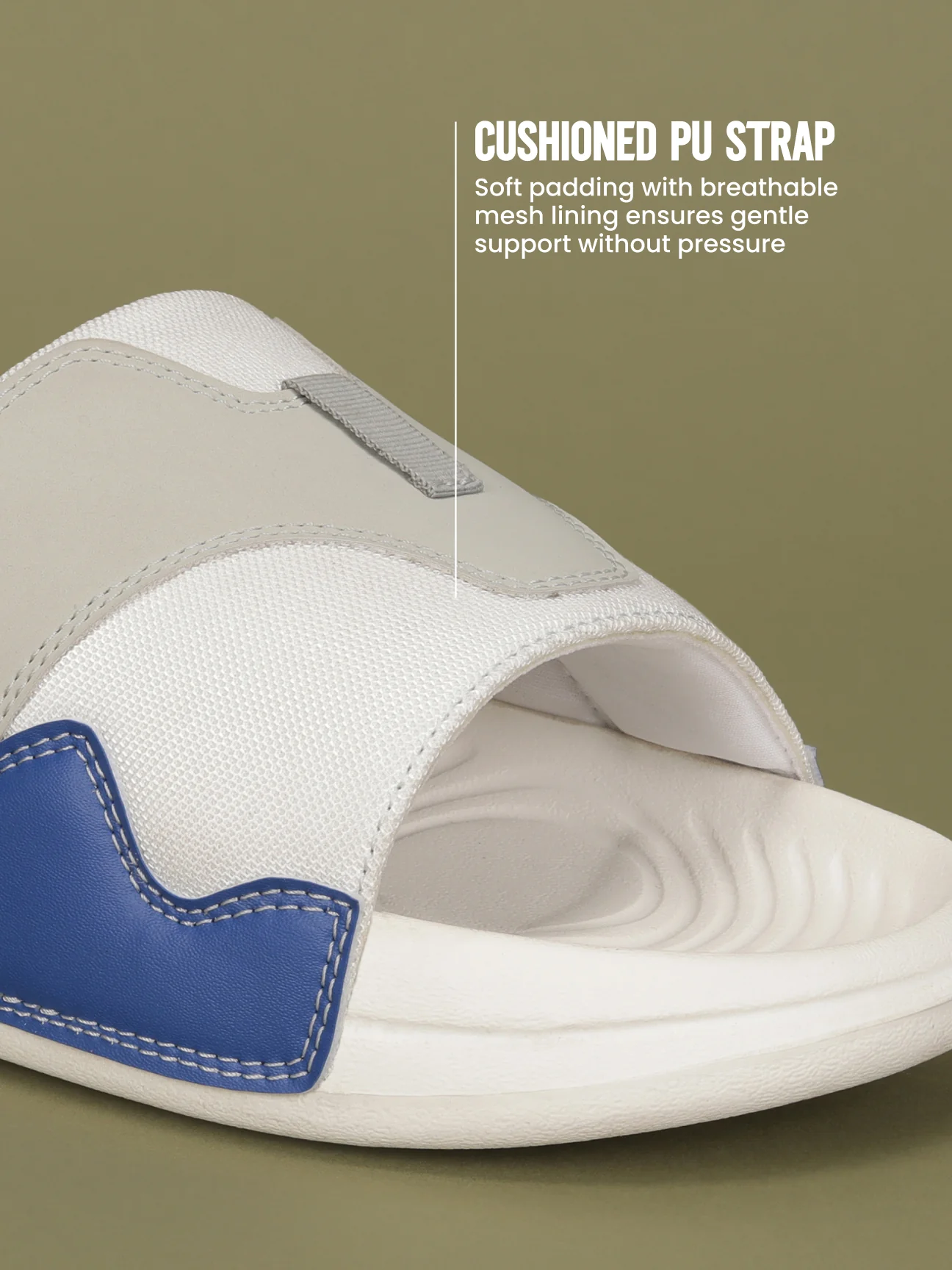 Avant Men's SoftStride Sliders - White/Blue - Image 5