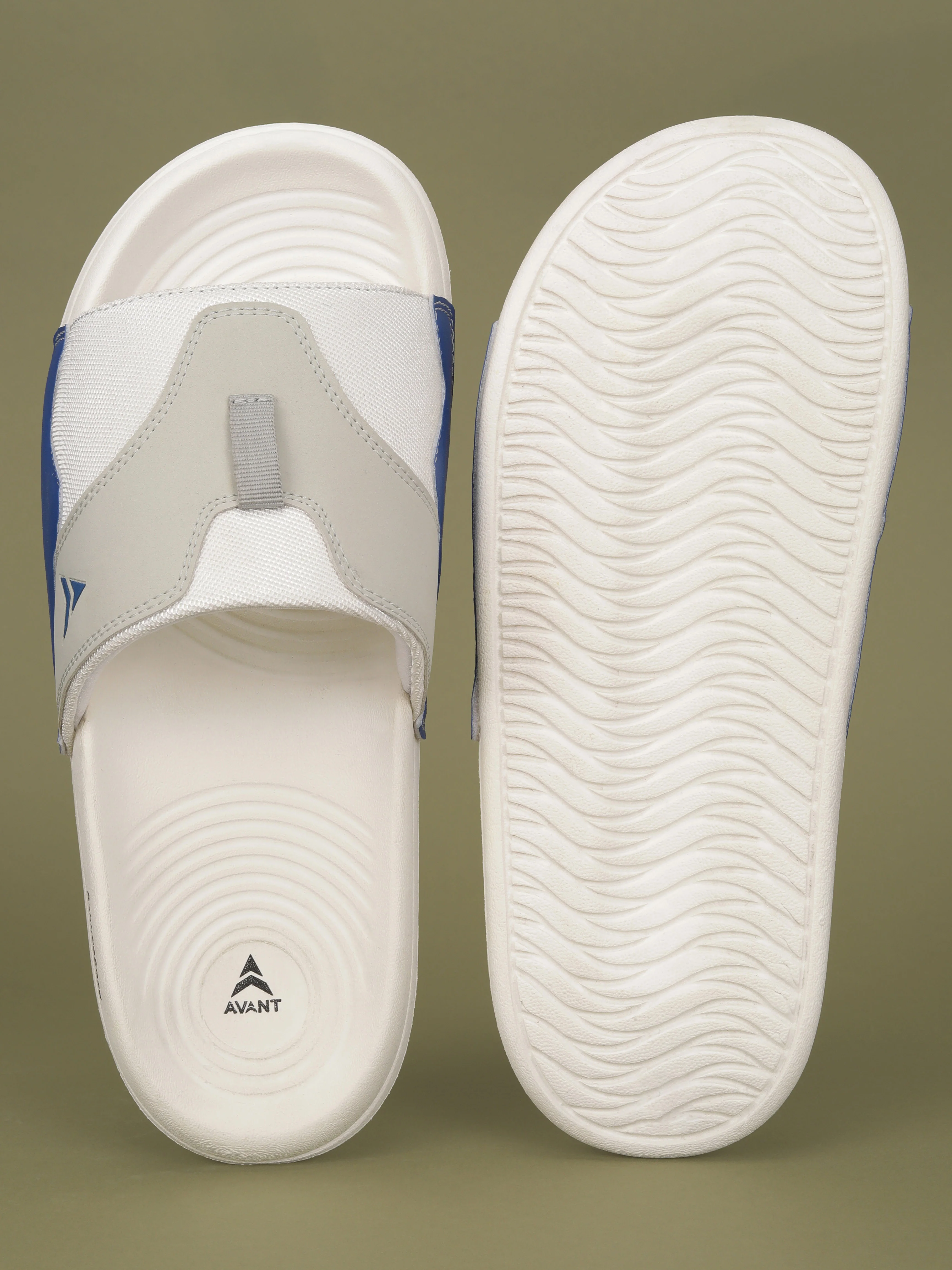 Avant Men's SoftStride Sliders - White/Blue - Image 8