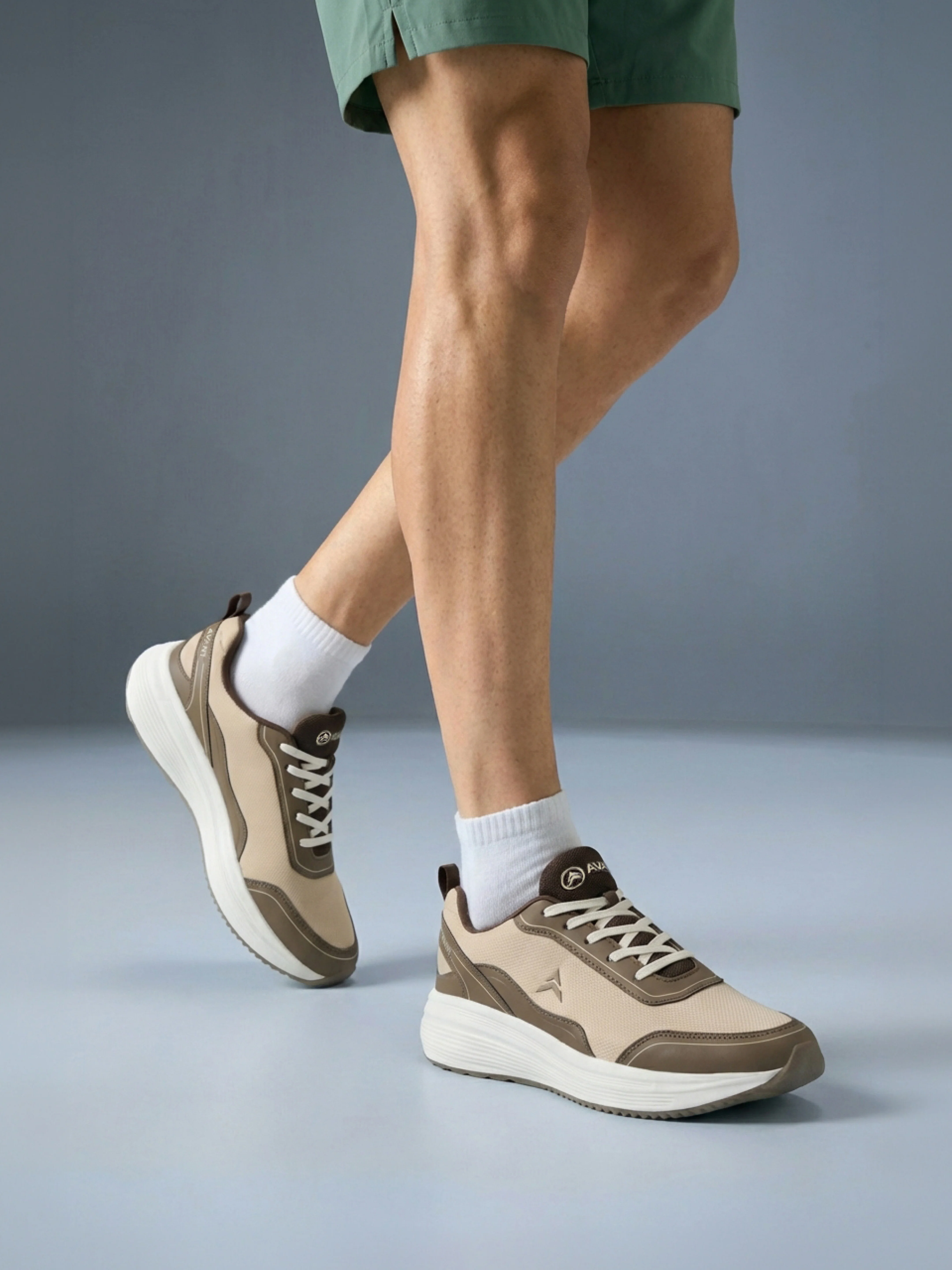 Avant Men's SoleEase Walking Shoes - Brown/Beige - Image 2