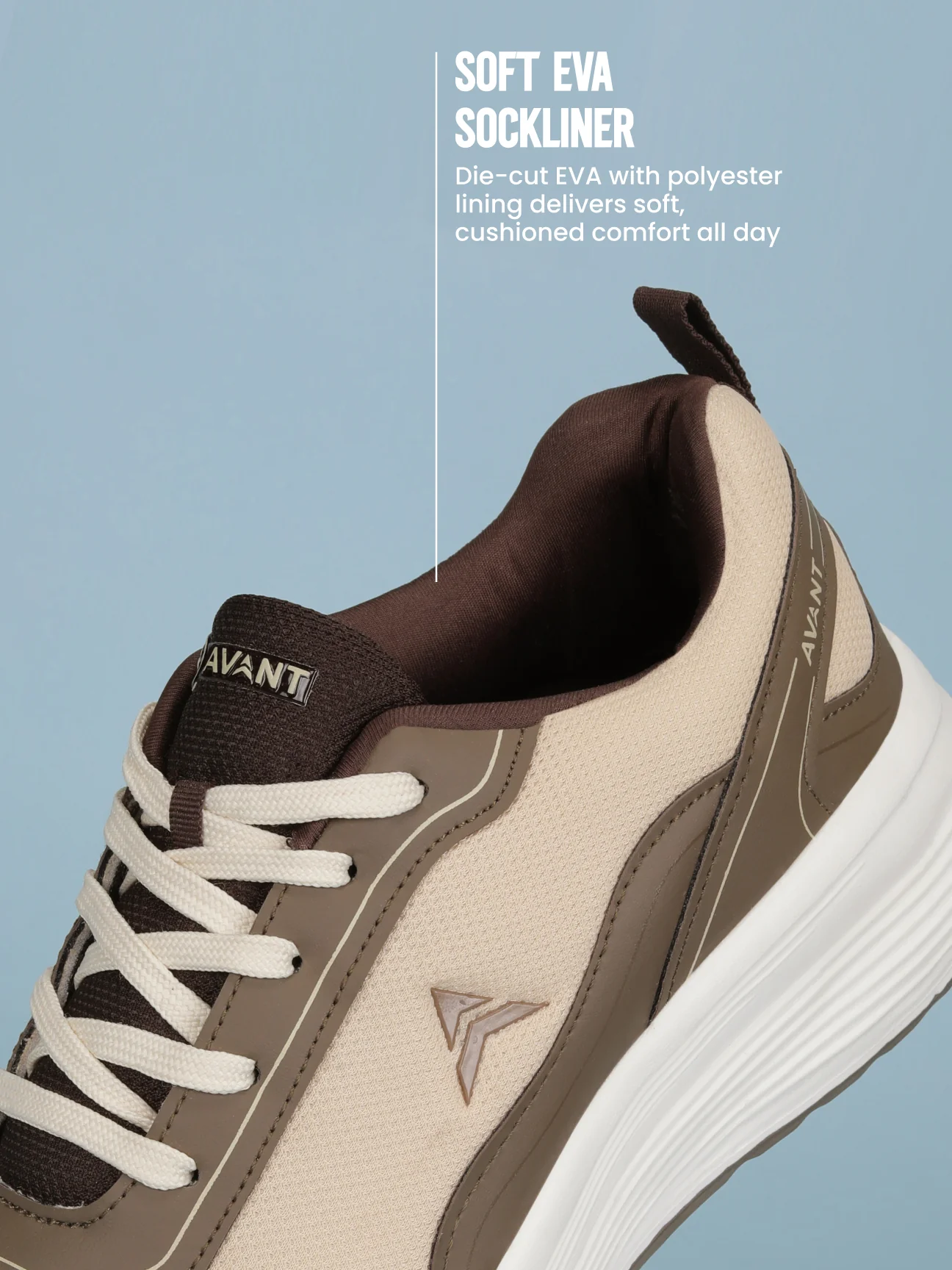 Avant Men's SoleEase Walking Shoes - Brown/Beige - Image 6