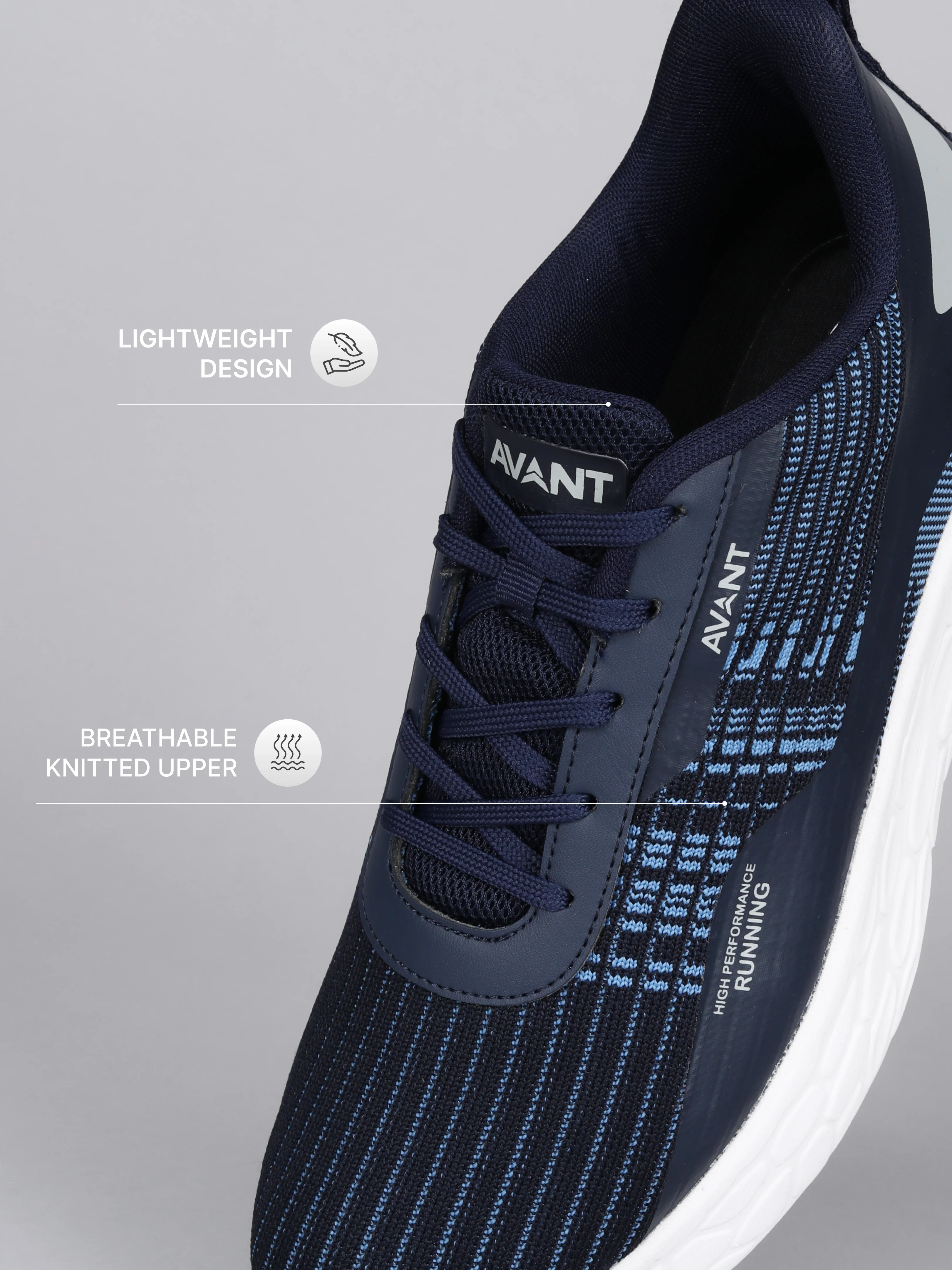 Avant Men's SoleWave Running Shoes - D.Blue - Image 4