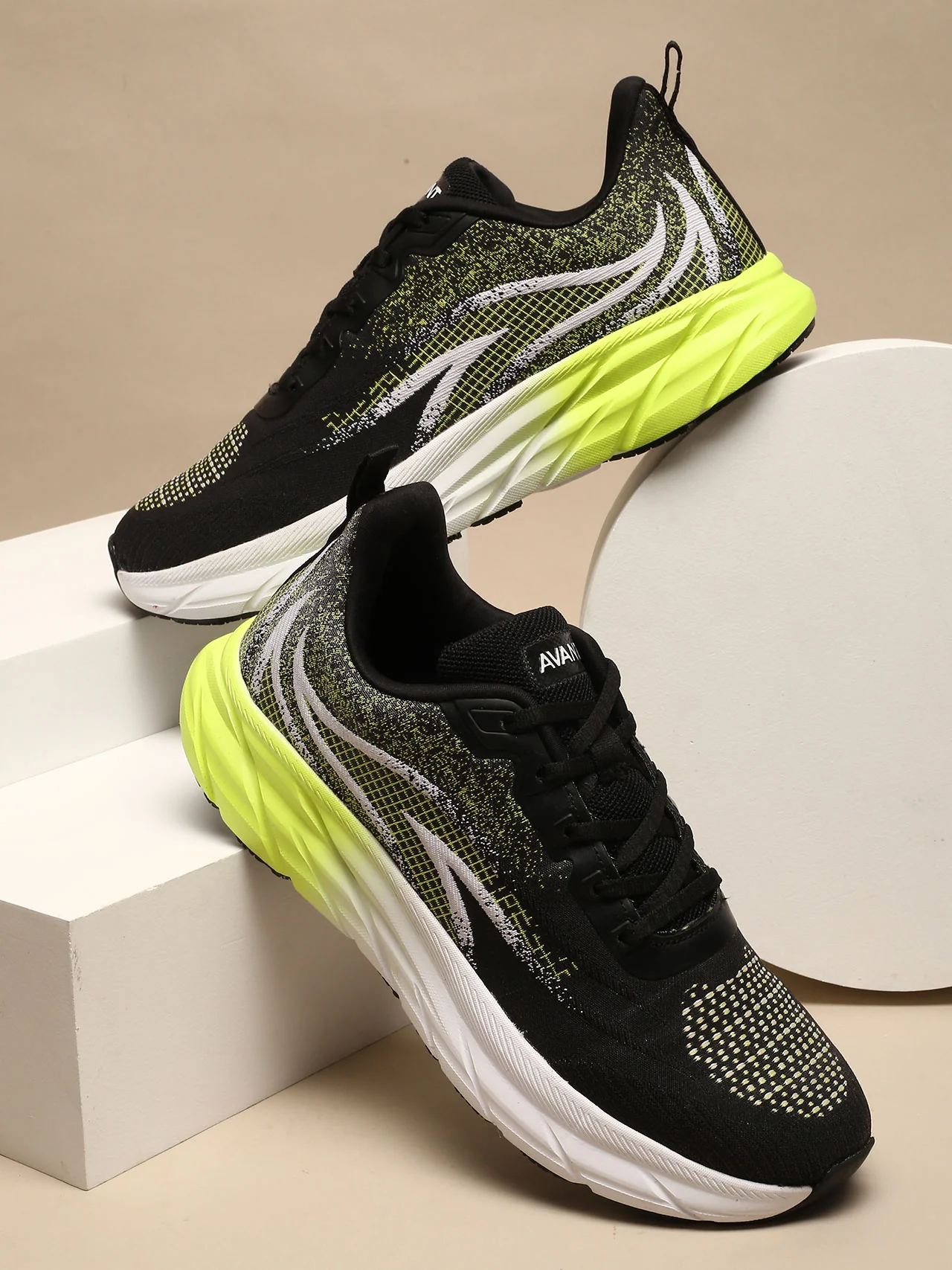 Avant Men's SonicWave Running Shoes - Black/Neon Green - Image 10