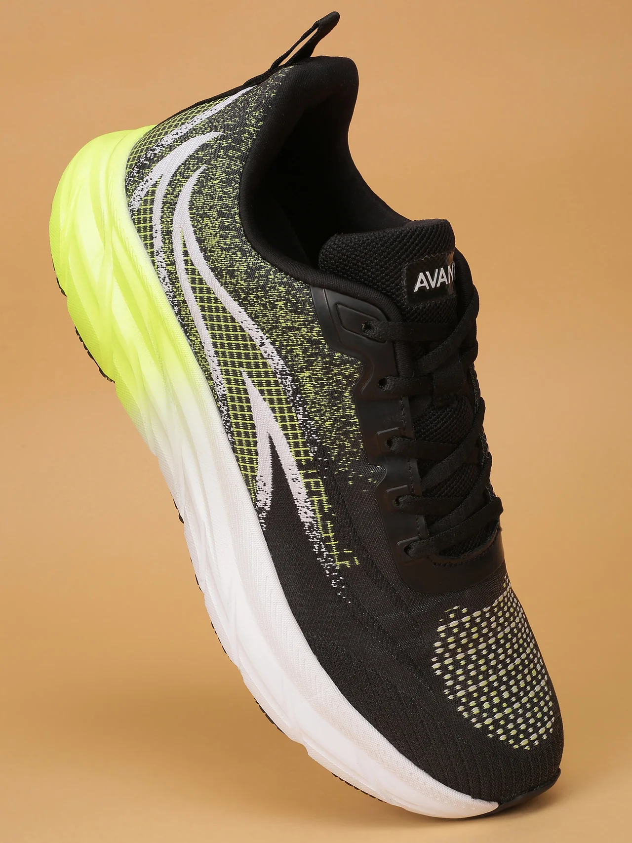 Avant Men's SonicWave Running Shoes - Black/Neon Green - Image 4