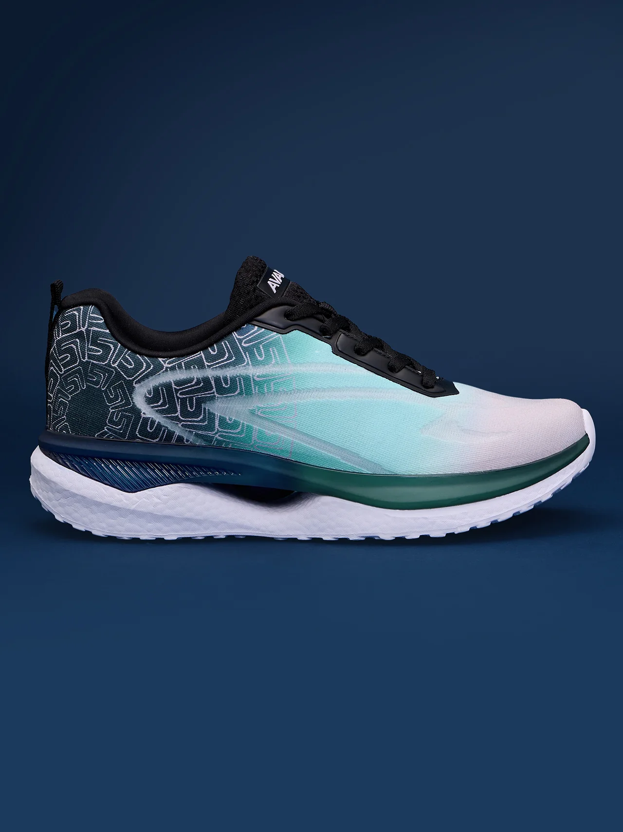 Avant Men's Spark Active Sports shoes - Black/Sky Blue - Image 3