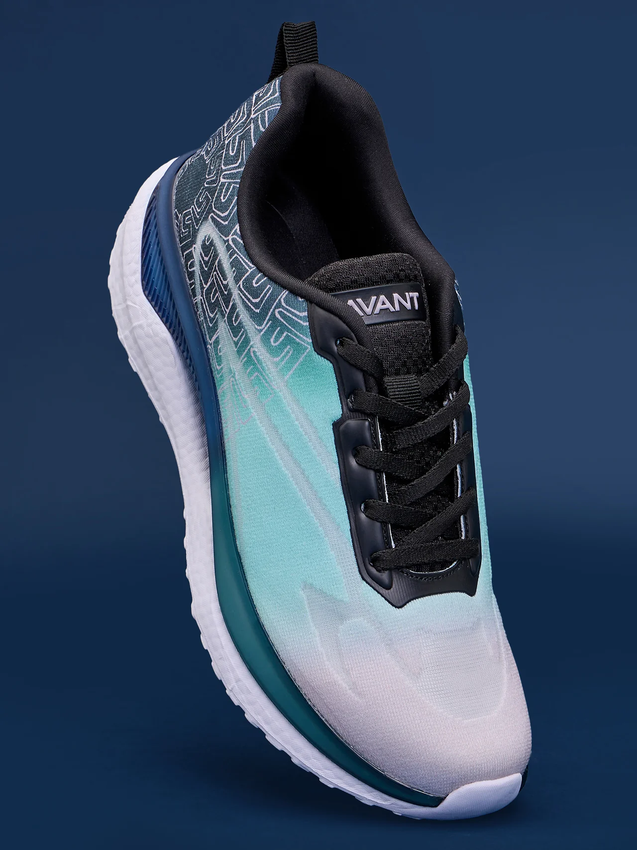 Avant Men's Spark Active Sports shoes - Black/Sky Blue - Image 4