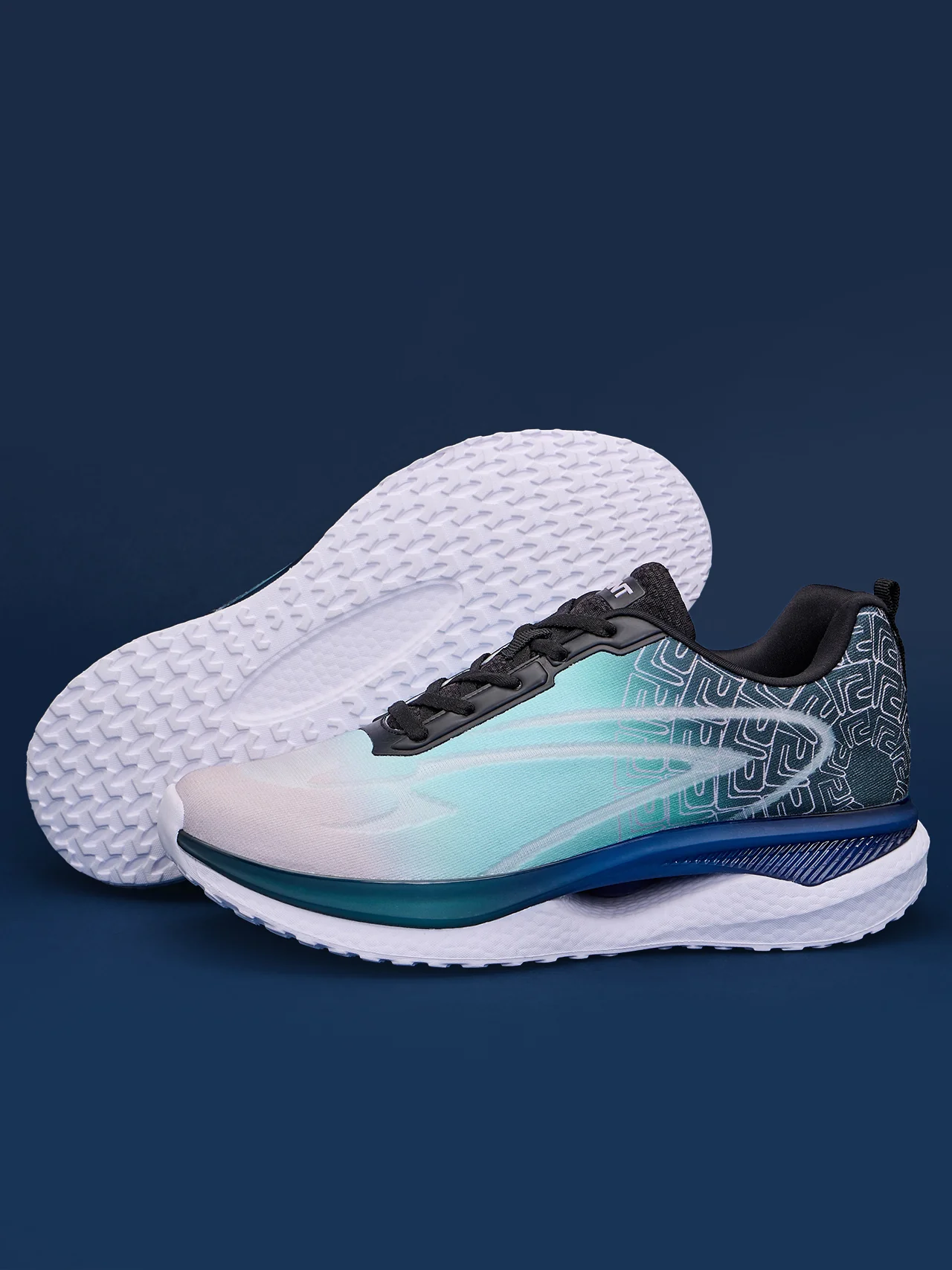 Avant Men's Spark Active Sports shoes - Black/Sky Blue - Image 5