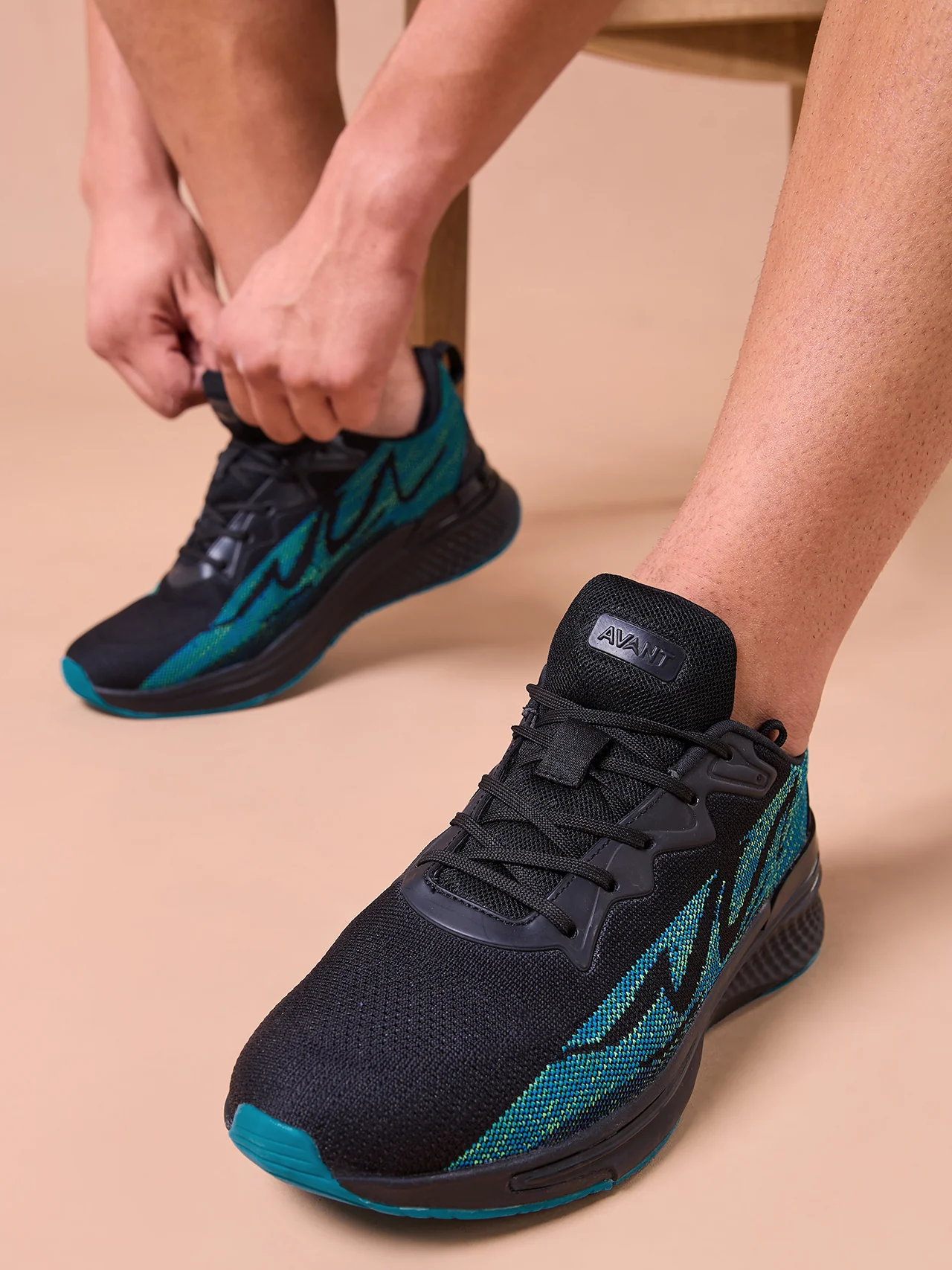Avant Men's Spectrum Running Shoes - Black/Blue - Image 2