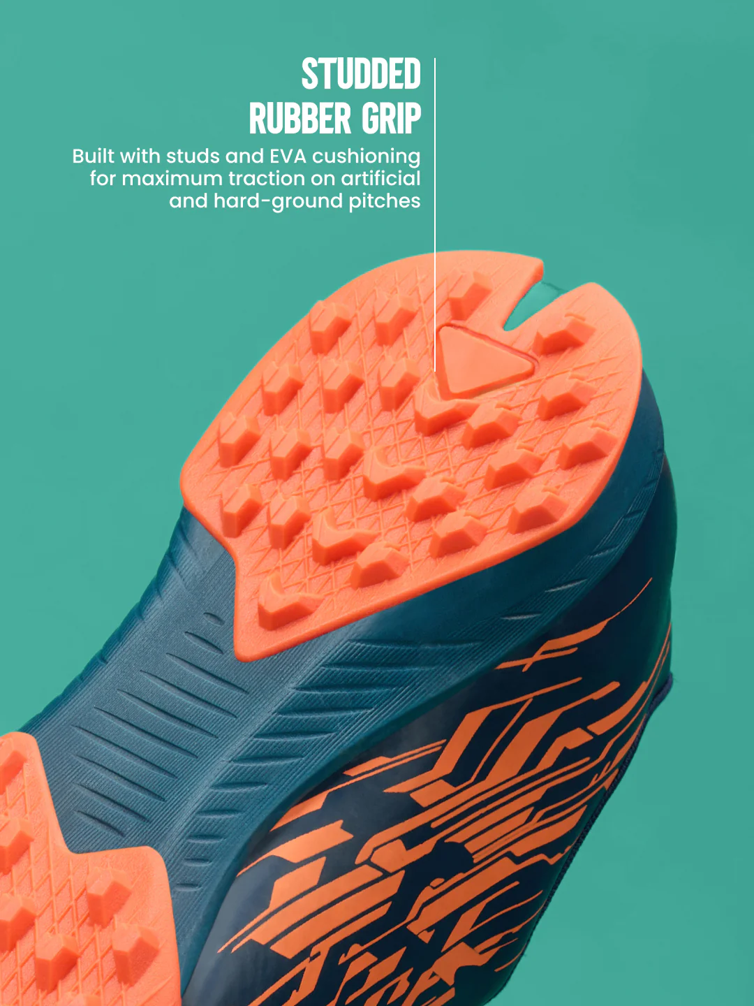 Avant Men's SpikeRush Football Shoes - Navy/Orange - Image 6
