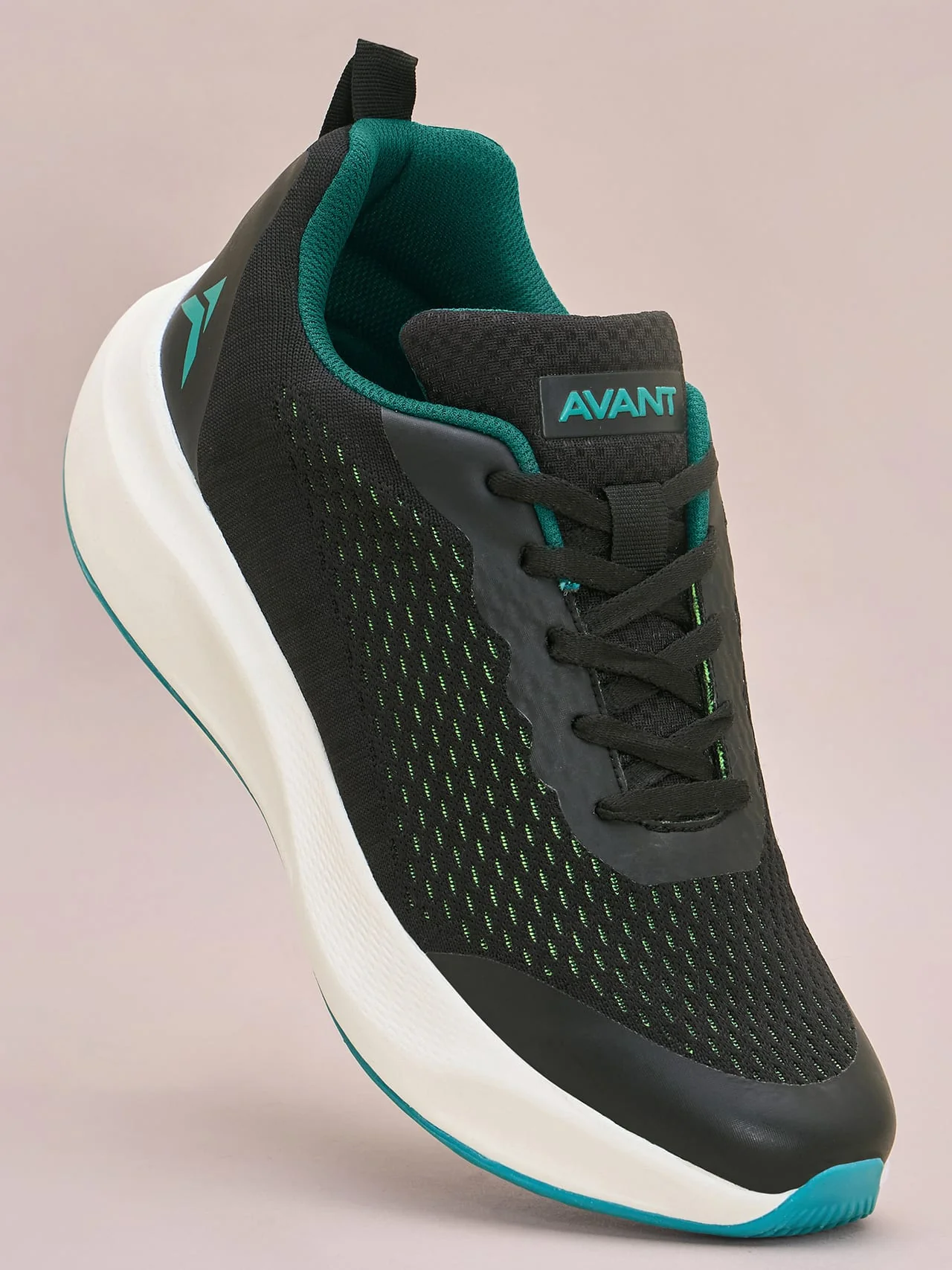 Avant Men's Stark Running Shoes - Black/Green - Image 5