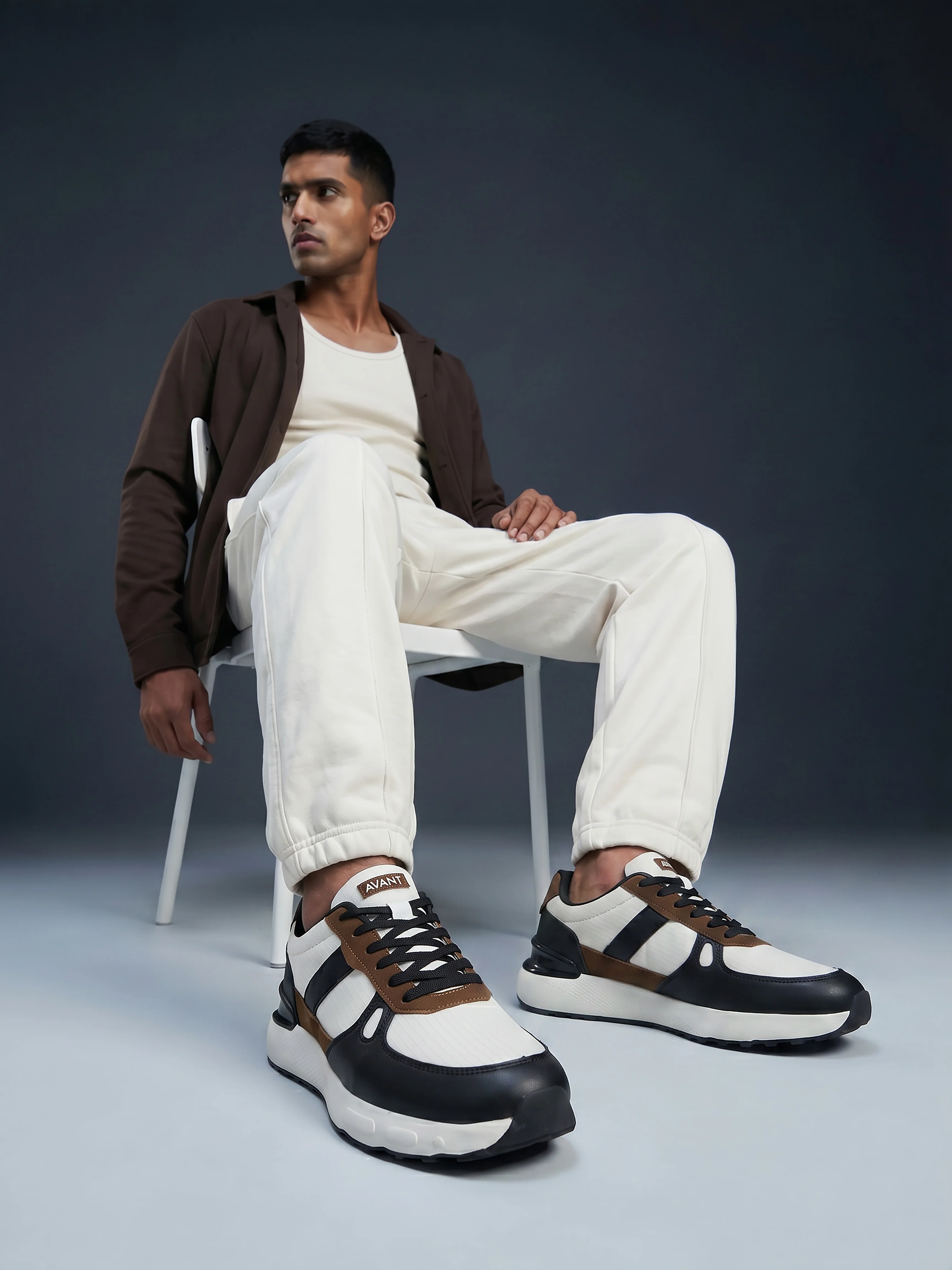 Avant Men's StepWise Sneakers - Beige/Black - Image 2