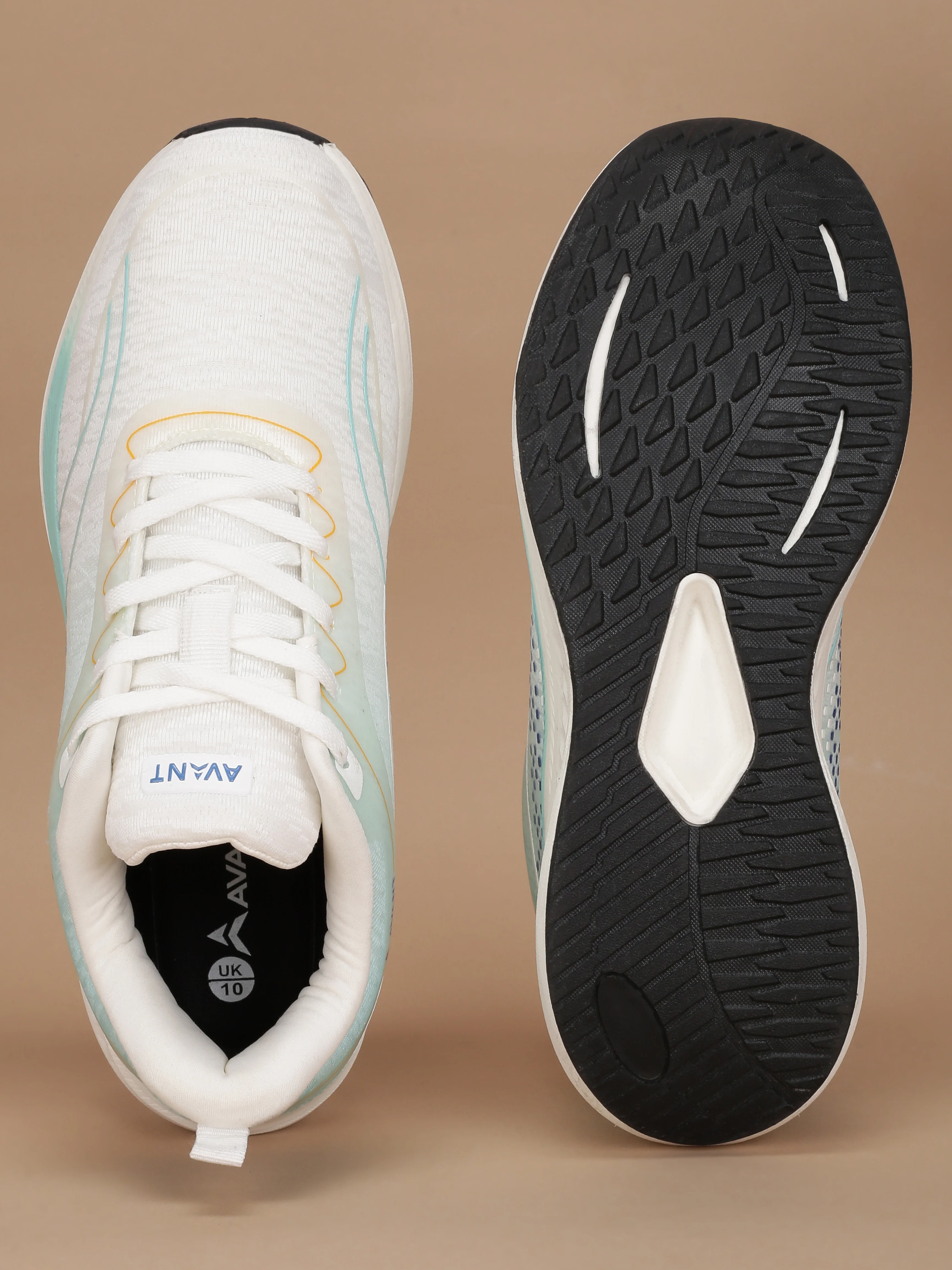 Avant Men's Stratos Running Shoes - White/L.Green - Image 4