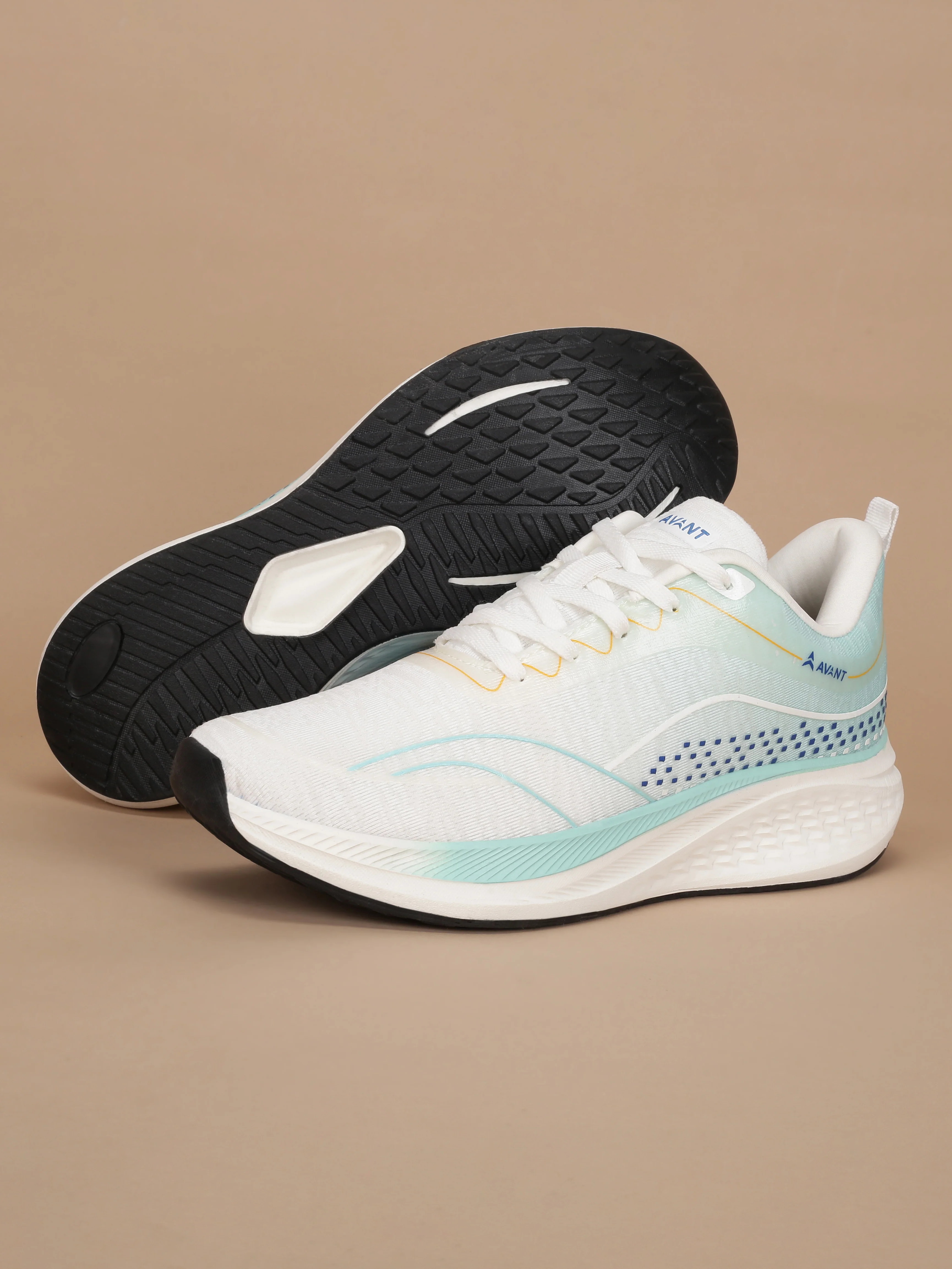 Avant Men's Stratos Running Shoes - White/L.Green - Image 9