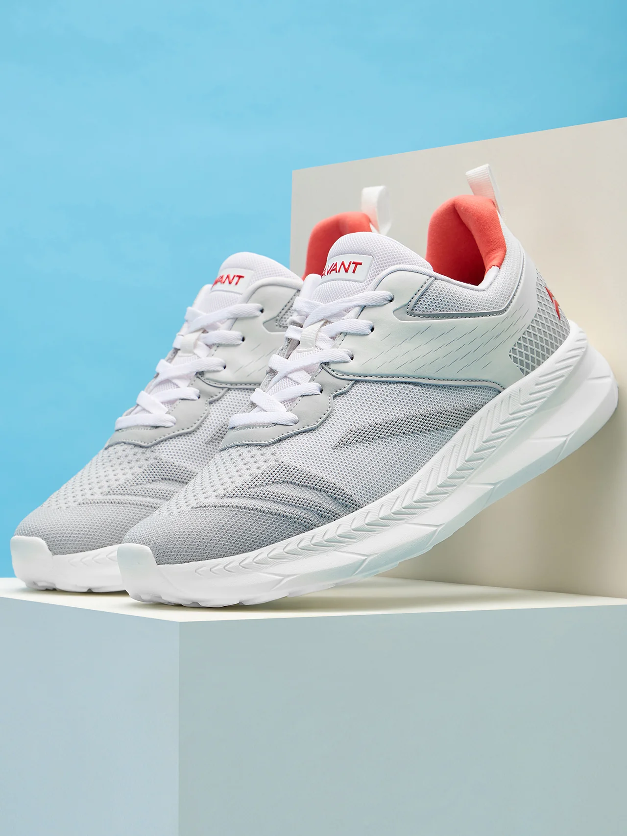 Avant Men's Strides Walking and Training Shoes-Grey/White - Image 3