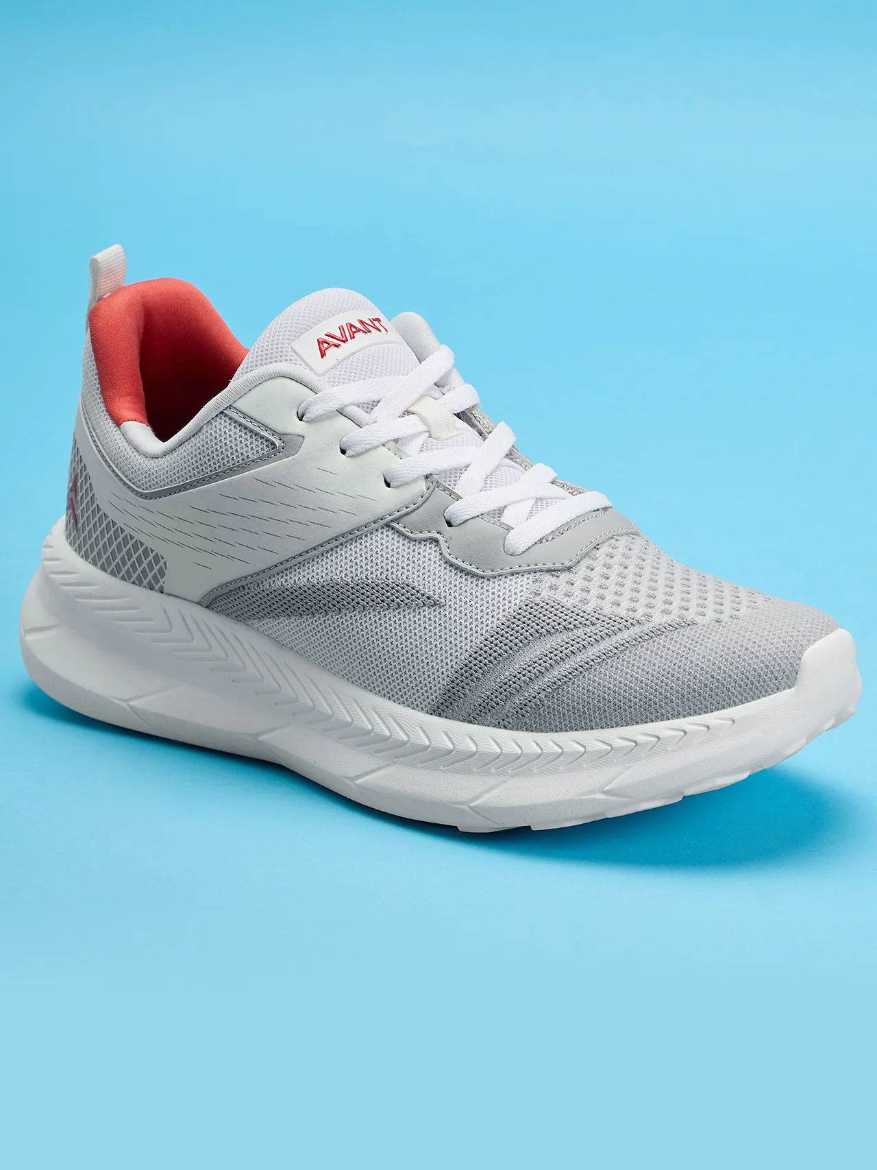 Avant Men's Strides Walking and Training Shoes-Grey/White - Image 4