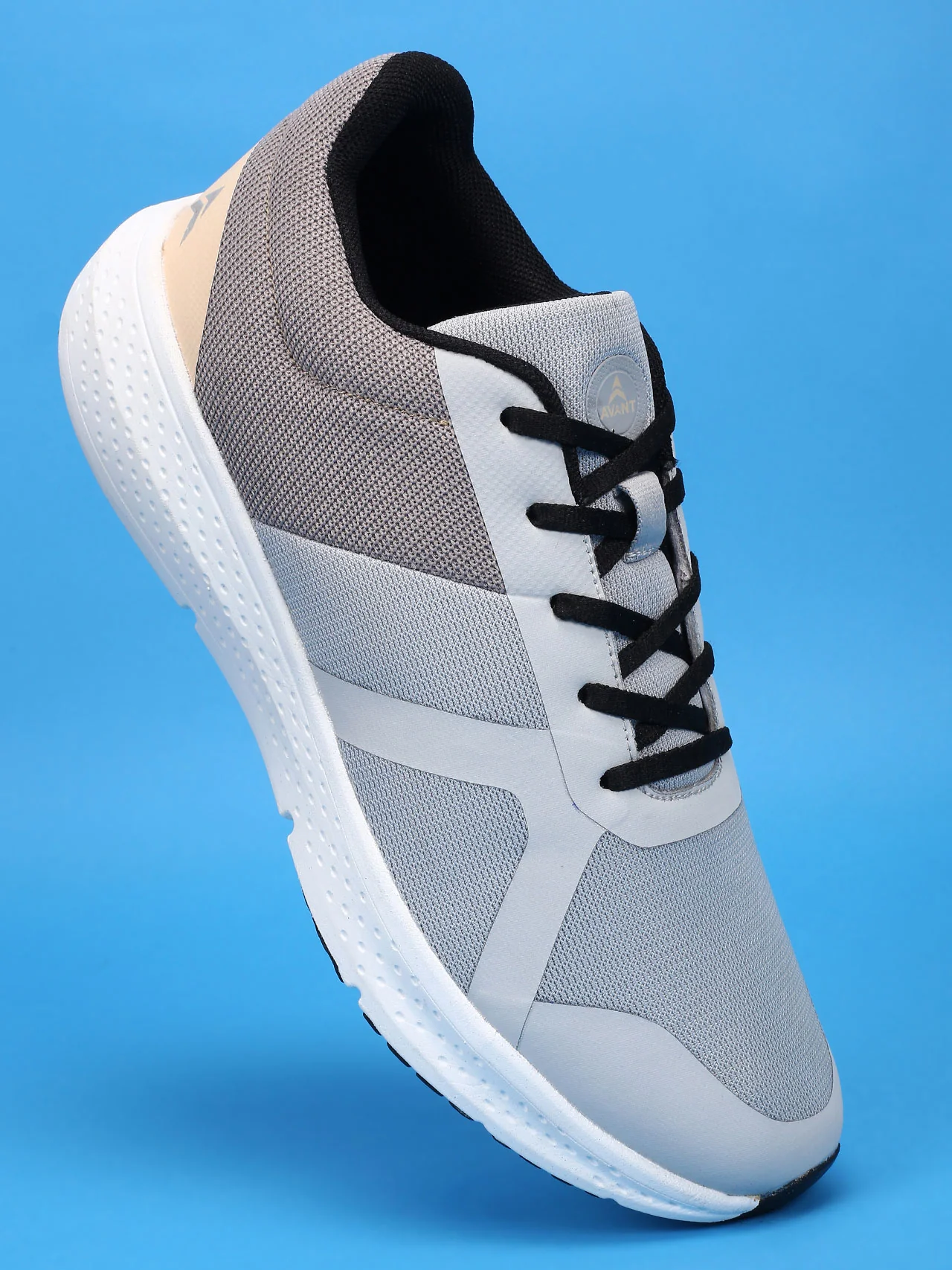 Avant Men's StrideX Sneaker Shoes - Lt Grey/Peach - Image 4