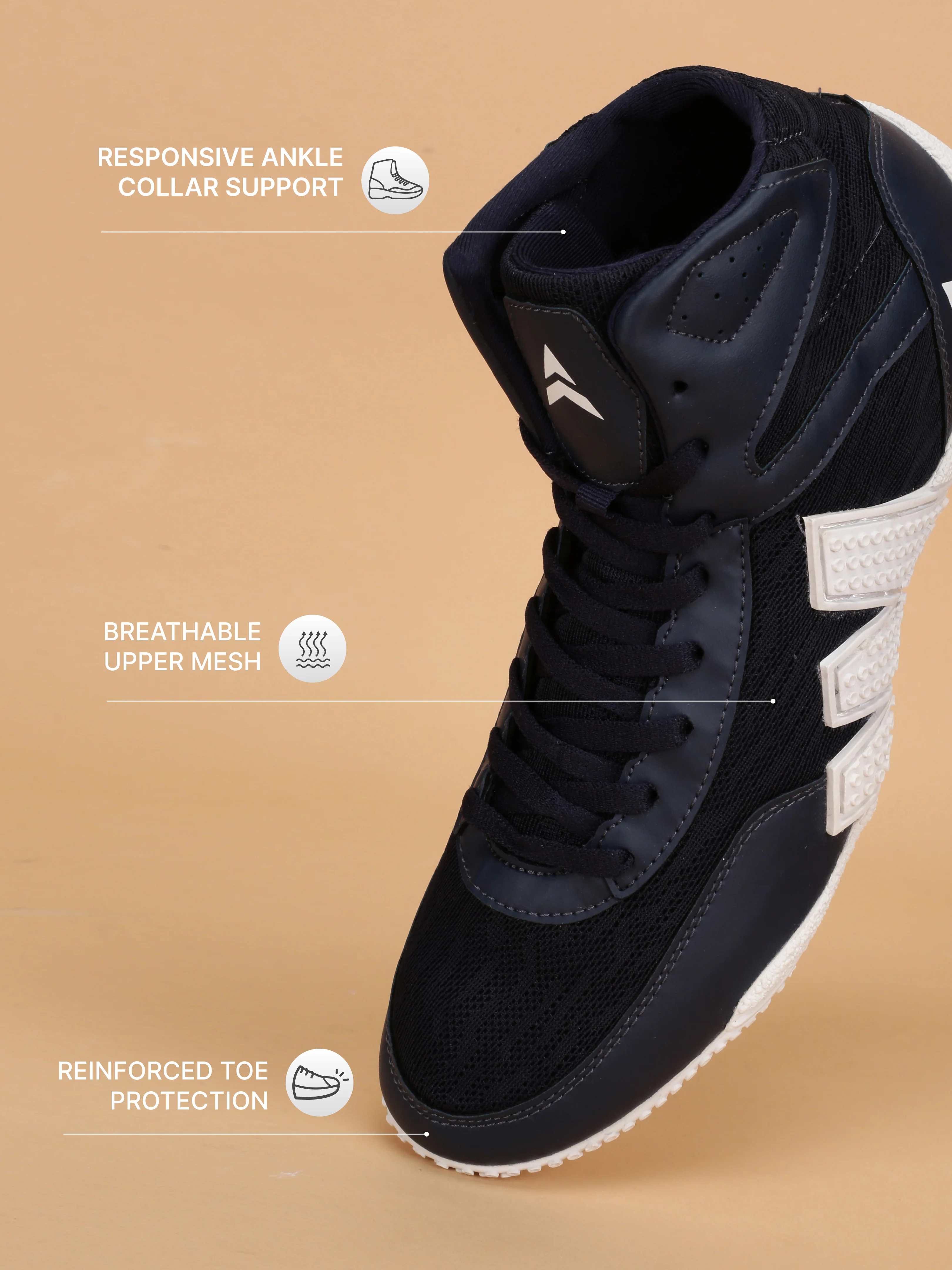 Avant Men's TacklePro Kabaddi Shoes - Navy/Black - Image 4