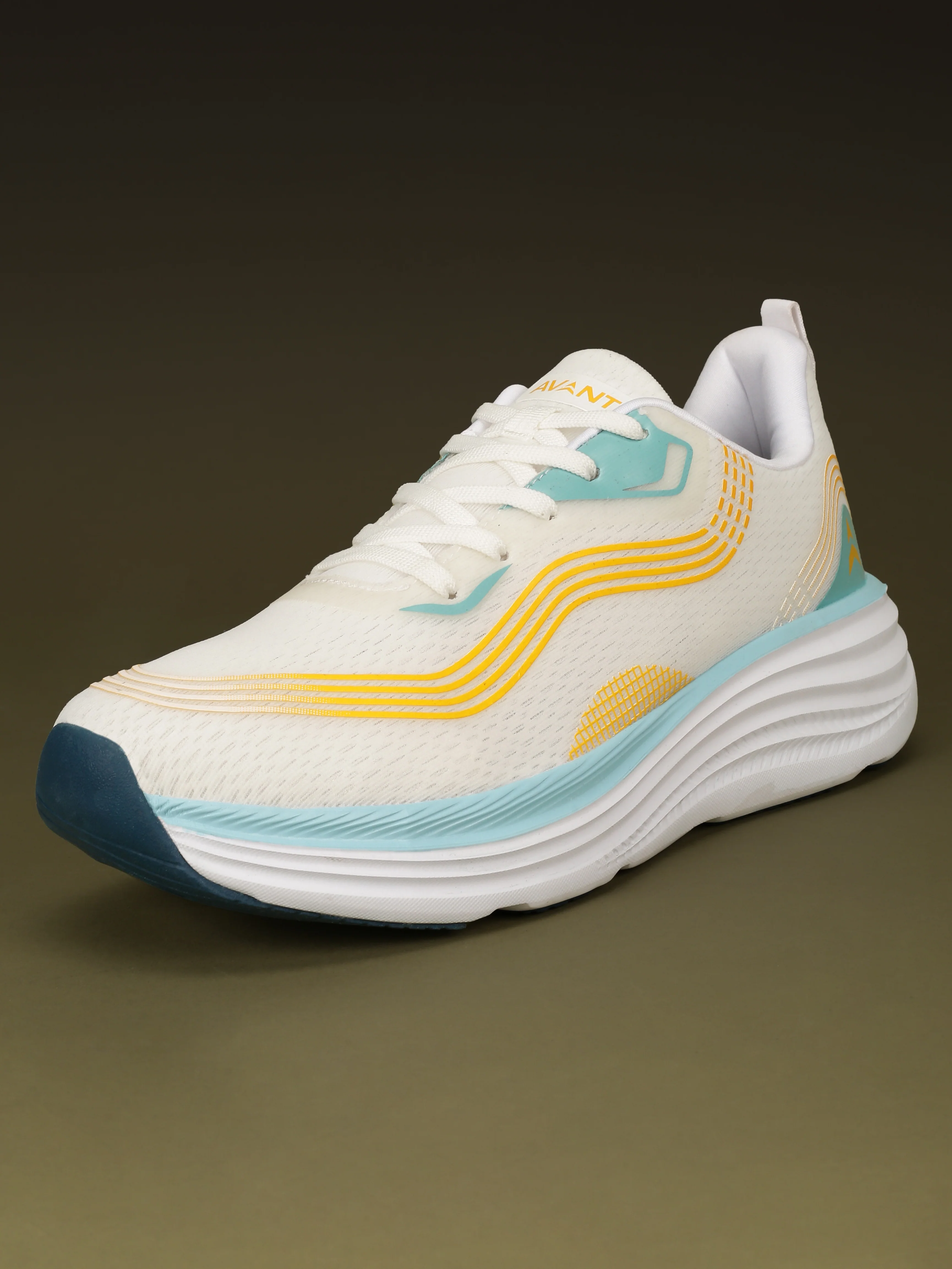 Avant Men's VaporWeave Running Shoes - Orange/L.Blue - Image 4