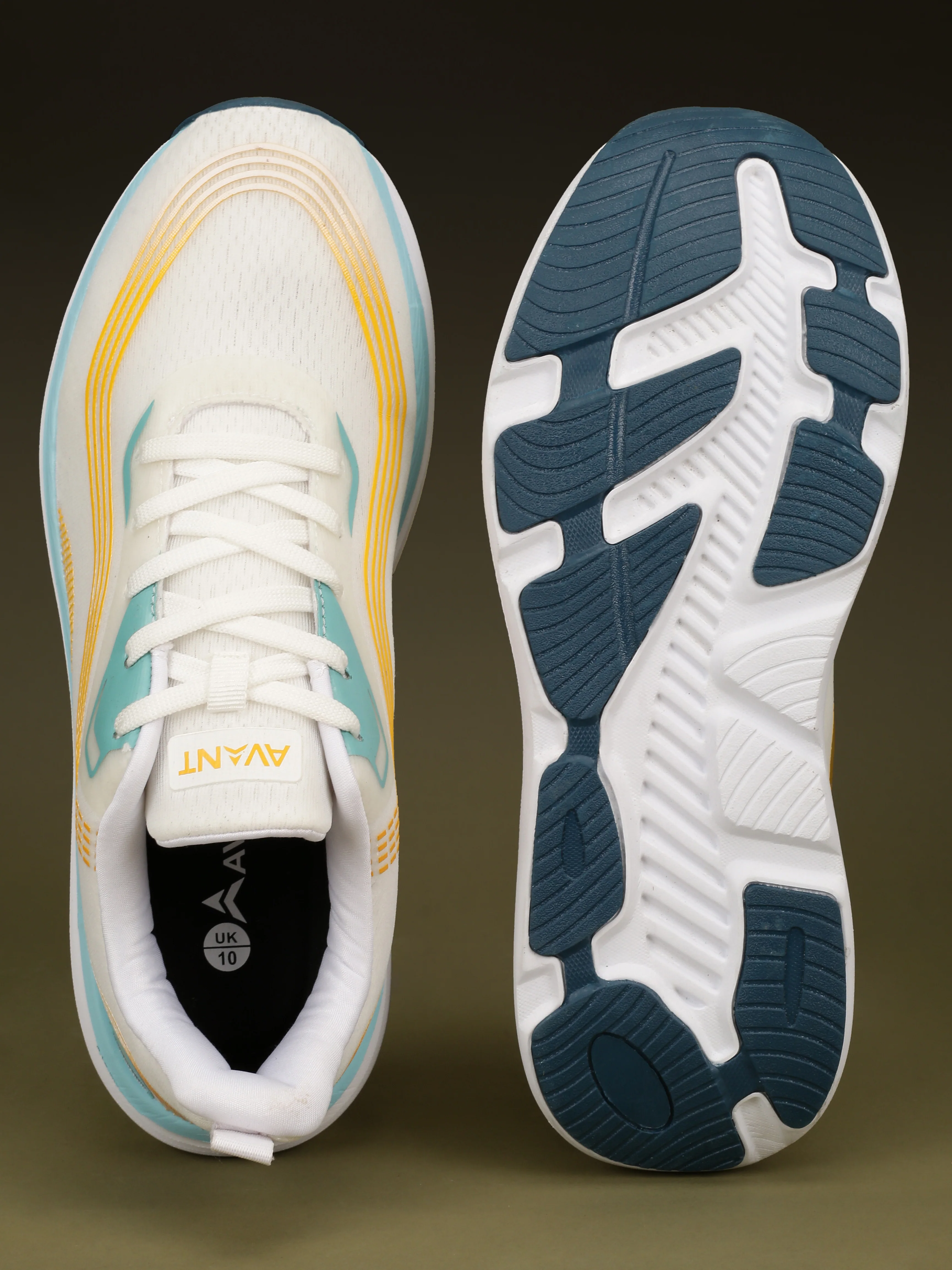 Avant Men's VaporWeave Running Shoes - Orange/L.Blue - Image 9
